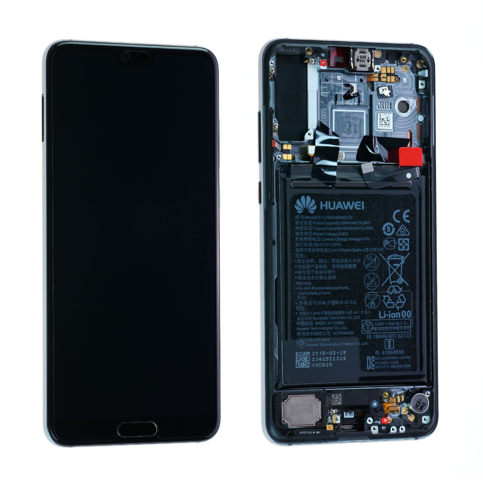 Écran Huawei P20 Pro Midnight Bleu + Châssis / Batterie Origine