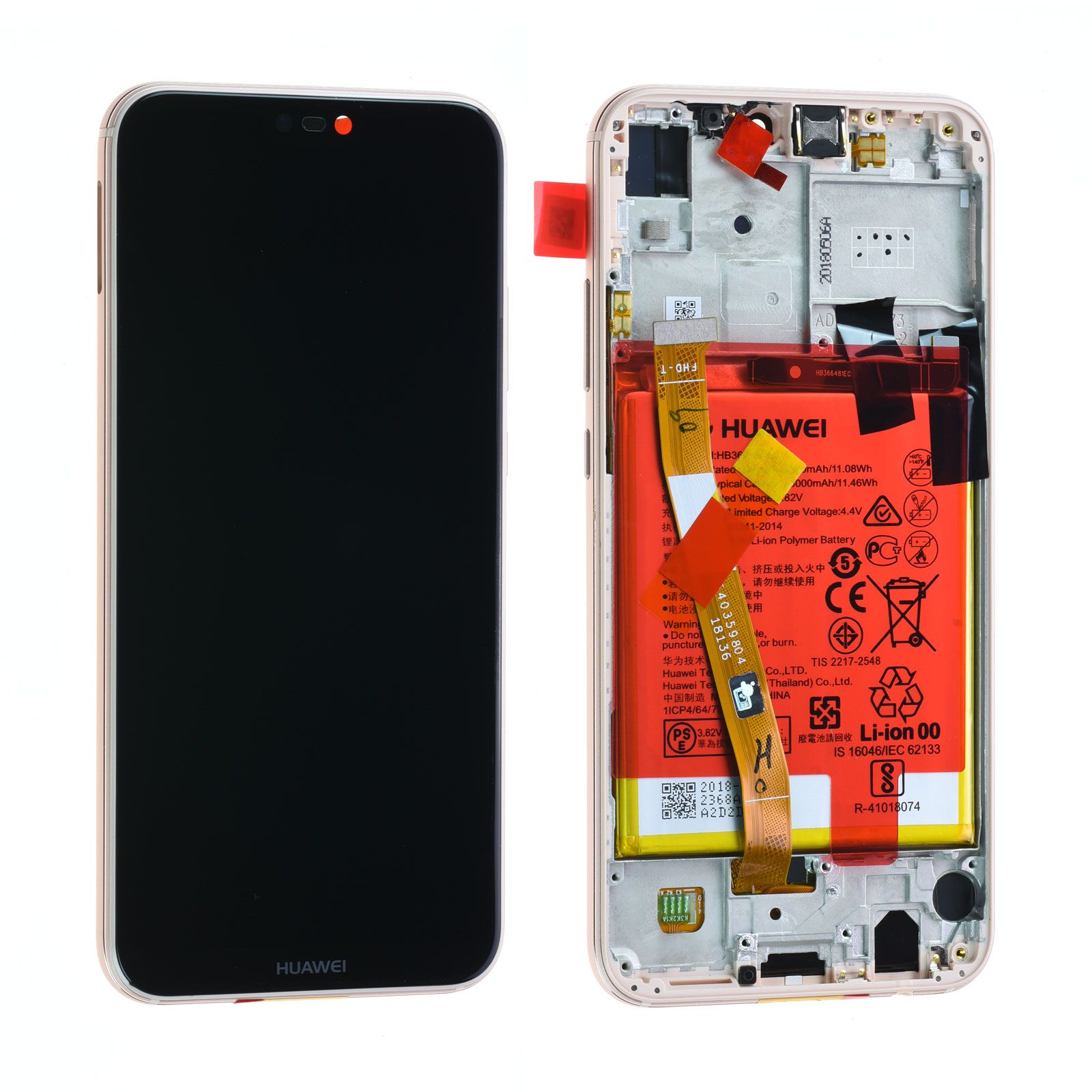 Écran Huawei P20 Lite Rose + Châssis / Batterie Origine