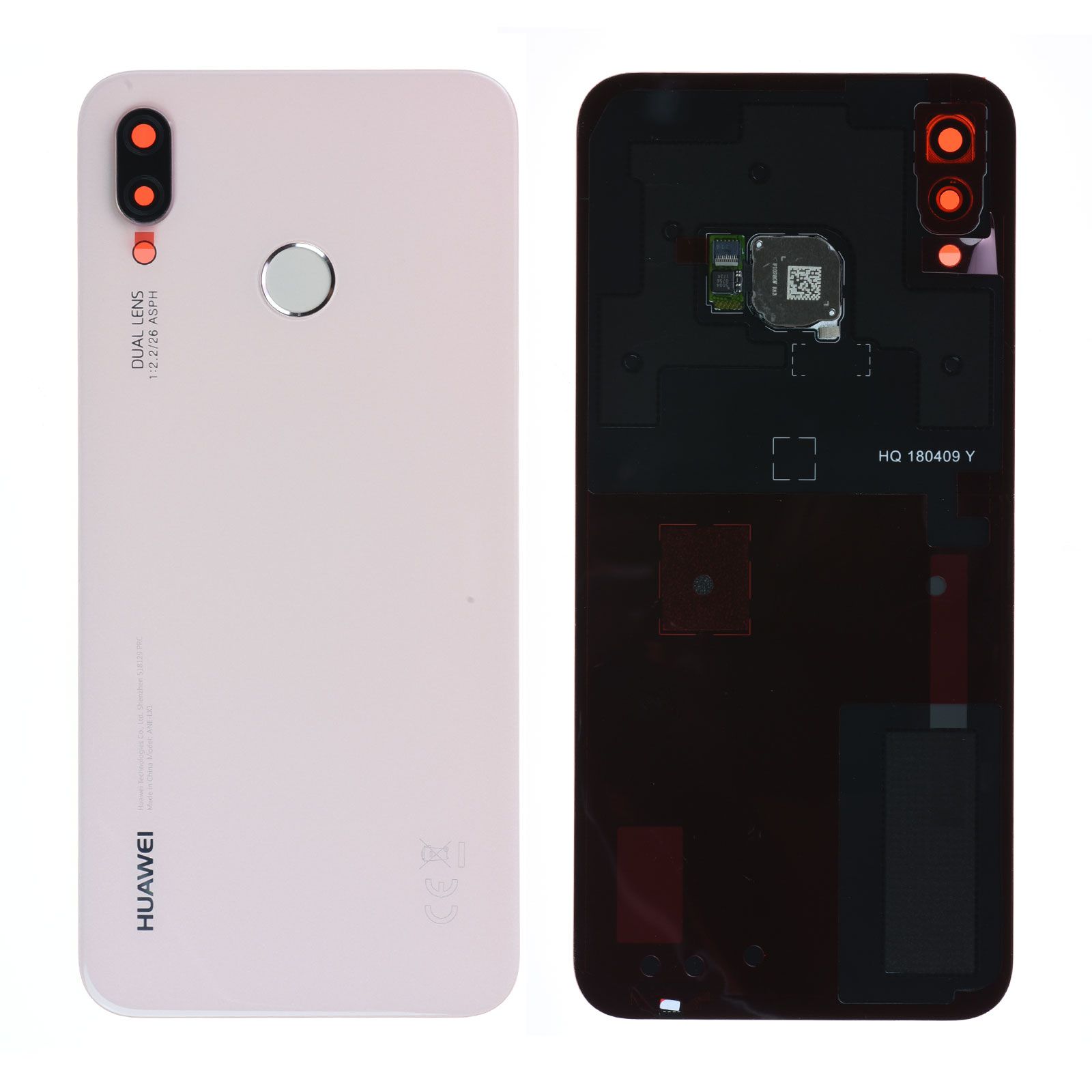 Vitre arrière Huawei P20 Lite Rose Origine