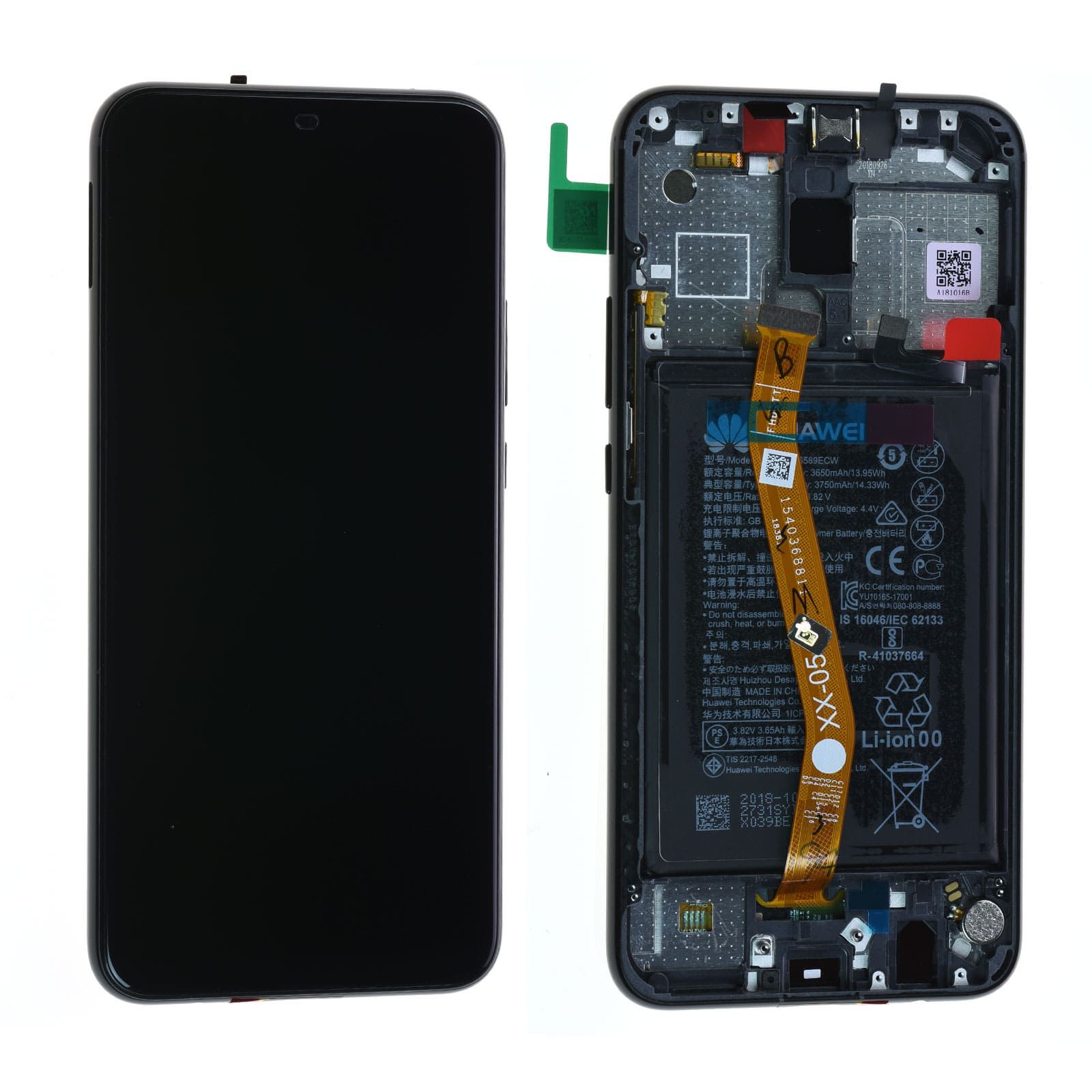 Écran Huawei Mate 20 Lite Noir + Châssis / Batterie Origine