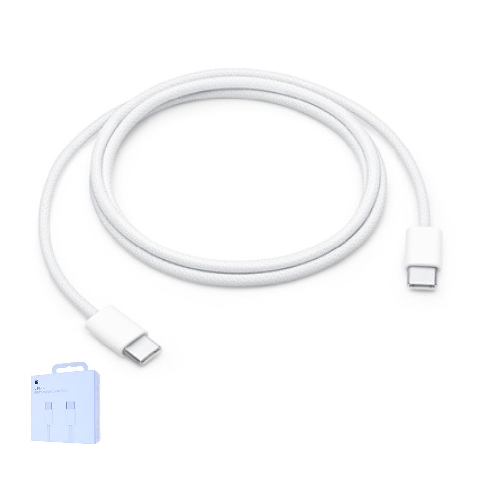Câble Apple Tissé USB-C vers USB-C (1m) 60W MQKJ3ZM/A Blanc Origine