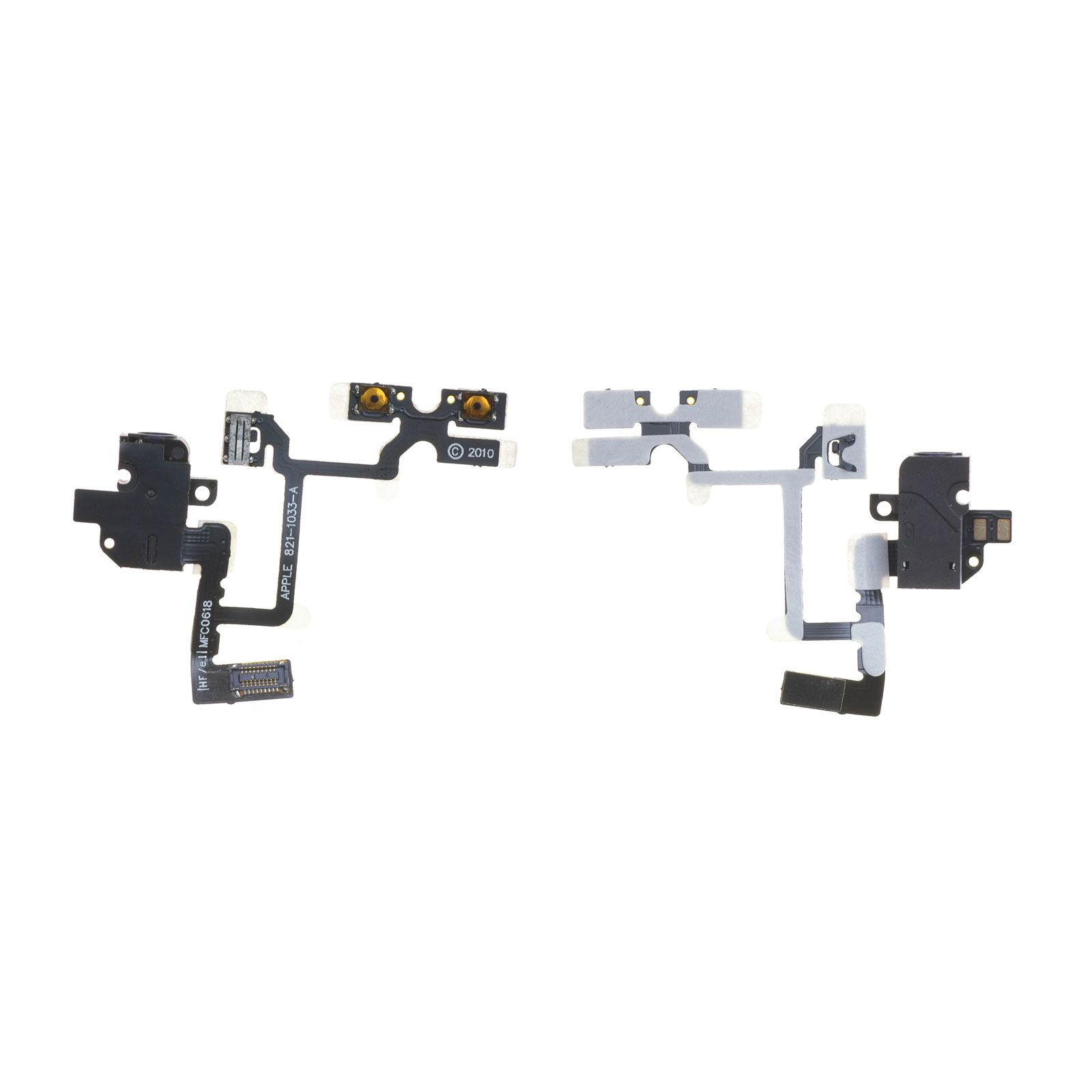 Nappe Volume / Vibreur / Jack iPhone 4 Noir