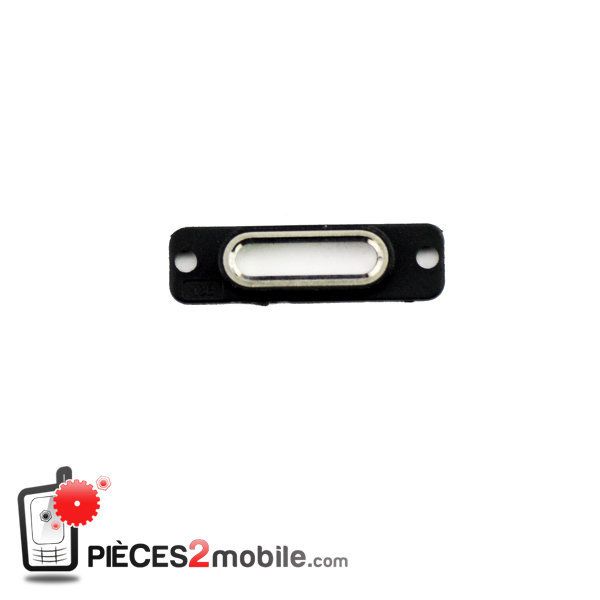 Apple iPhone 5 Blanc Bague support entrée Connecteur de charge Chromé