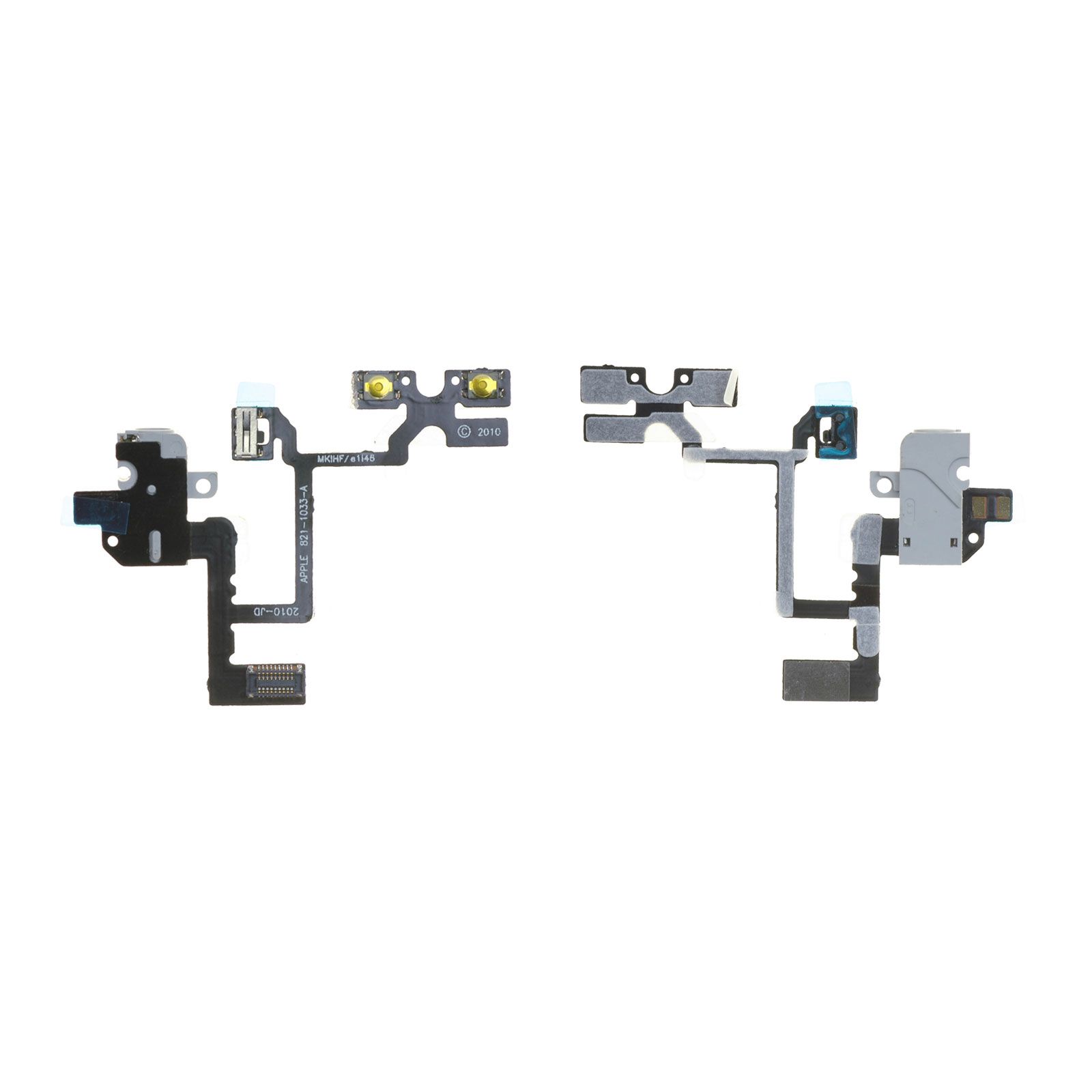 Nappe Volume / Vibreur / Jack iPhone 4 Blanc