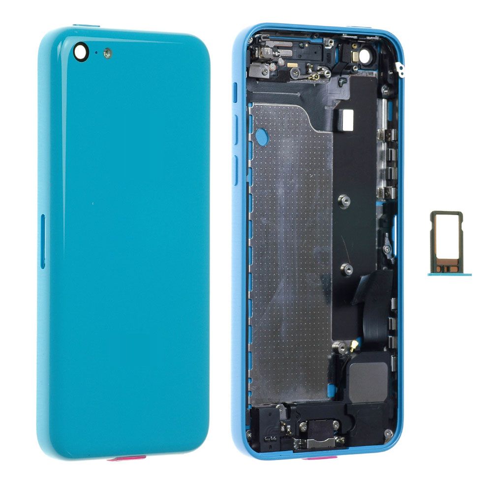 Coque arrière assemblée iPhone 5C Bleu