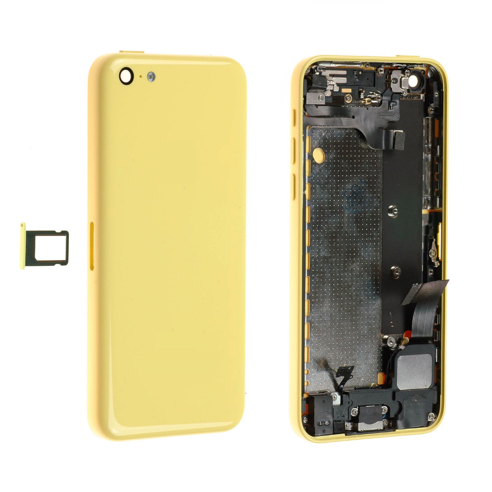 Coque arrière assemblée iPhone 5C Jaune
