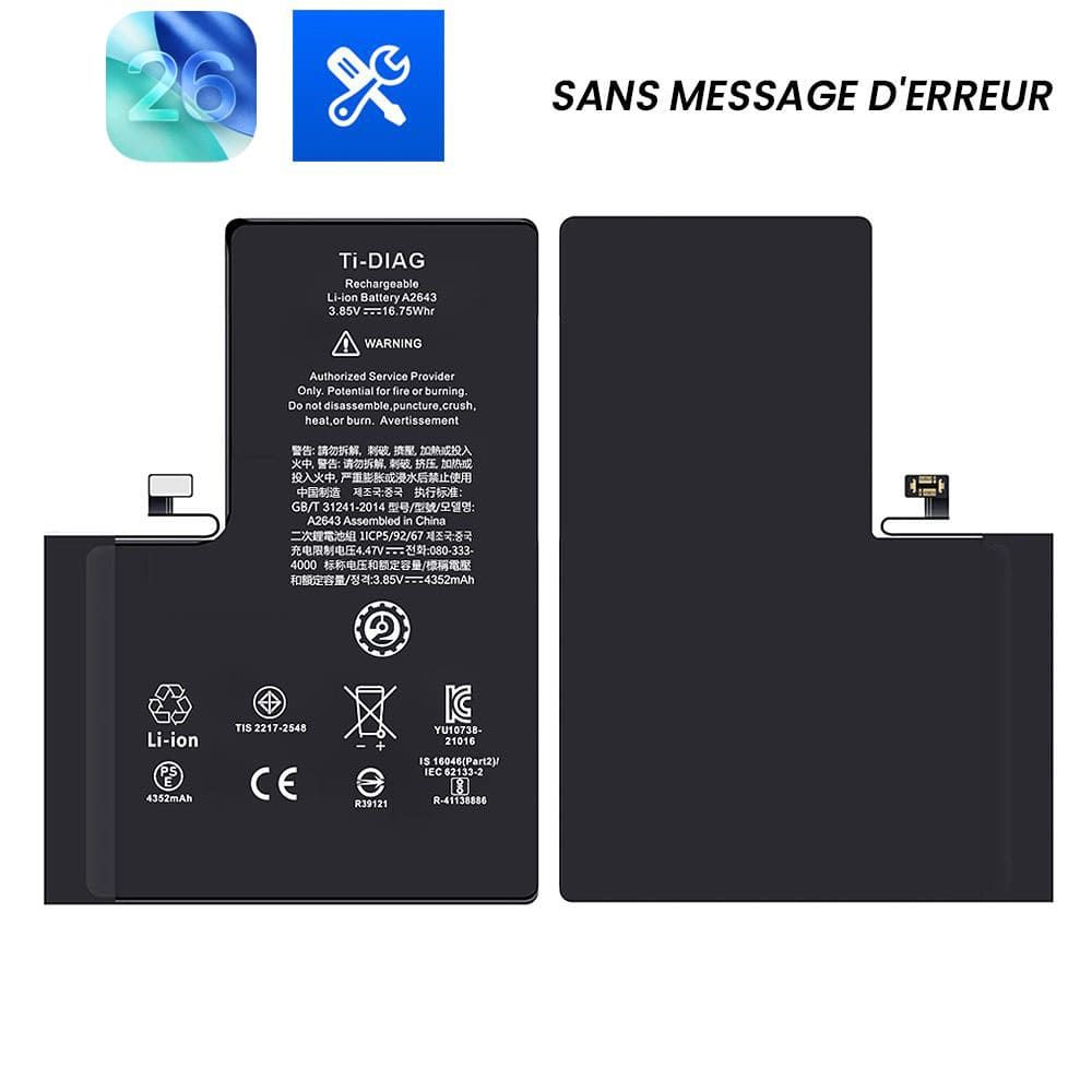 Batterie iPhone 14 Pro Max (Sans message d'erreur) Original Ti-DIAG