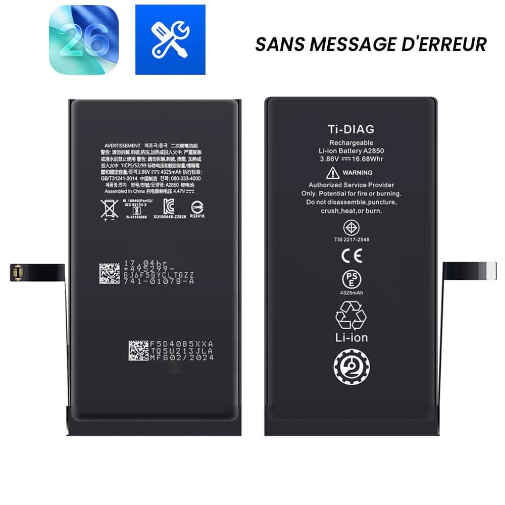 Batterie iPhone 14 Plus (Sans message d'erreur) Original Ti-DIAG