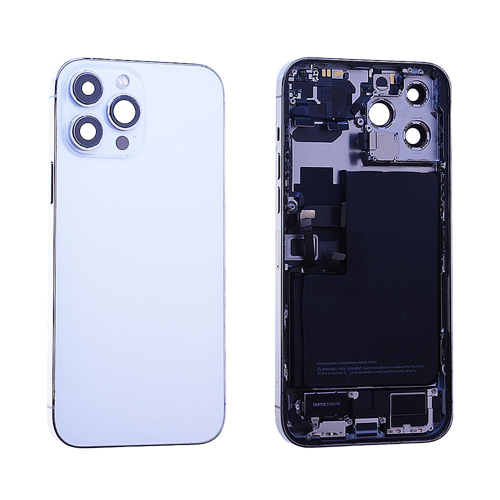 Vitre Arrière + Châssis + Batterie iPhone 13 Pro Max Blanc Origine démonter