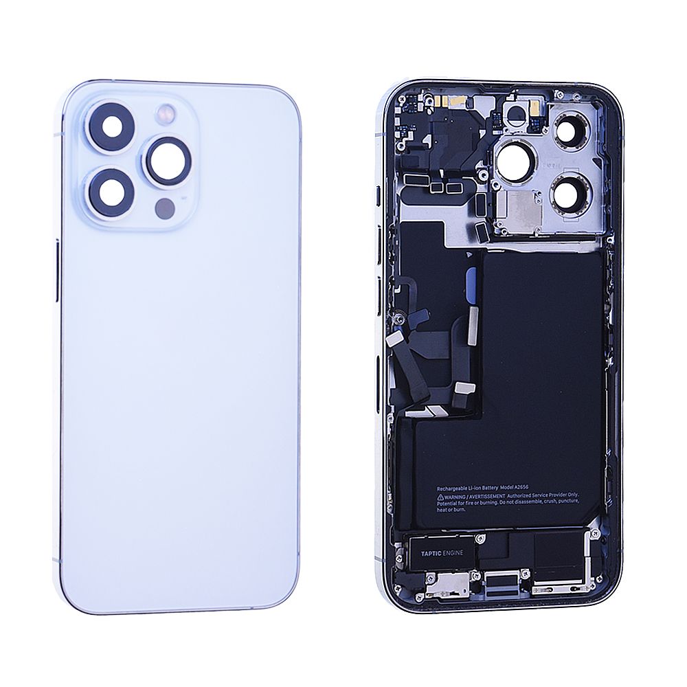 Vitre Arrière + Châssis + Batterie iPhone 13 Pro Blanc Origine démonter (PIEC)