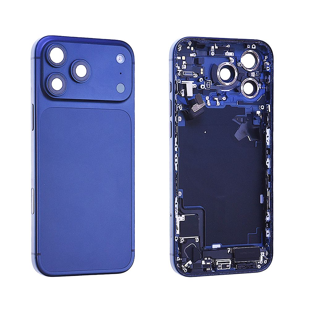 Vitre Arrière + Châssis iPhone 17 Pro Max Bleu Origine démonté