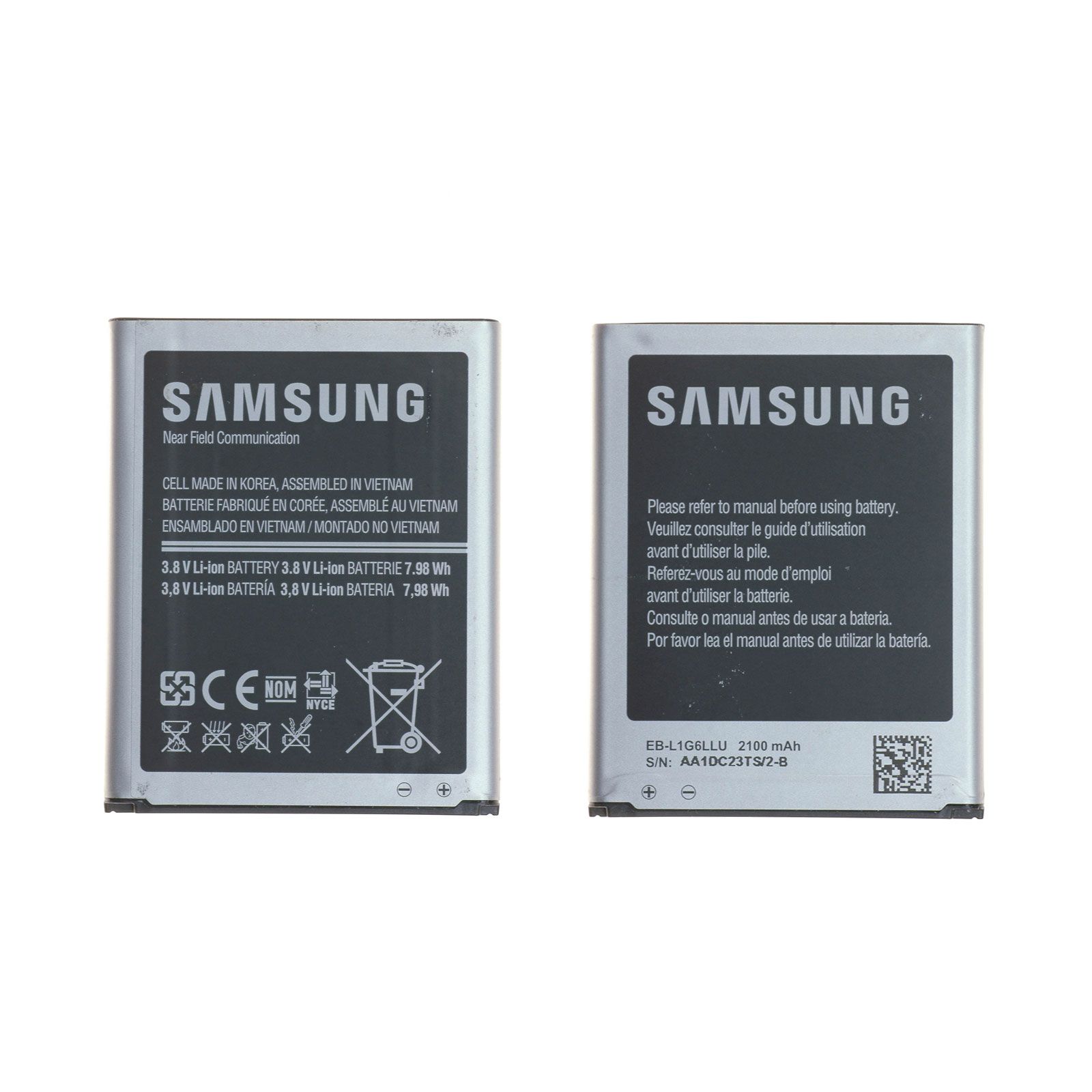 Batterie EB-L1G6LLUC Samsung Galaxy S3 (I9300) / S3 4G (I9305) / Grand (i9060) Origine