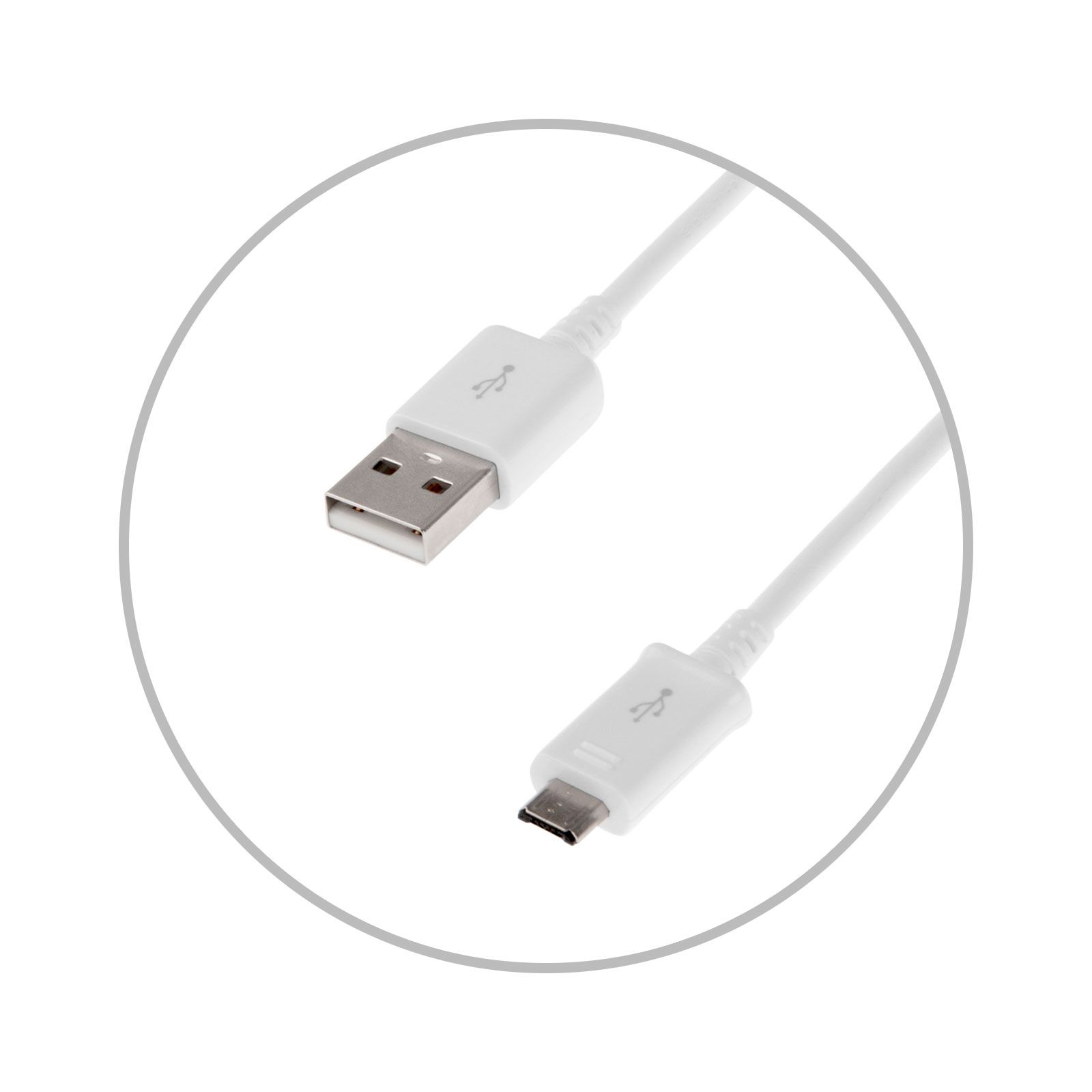 Câble Samsung Micro USB 1,50 m Blanc ECB-DU4EWE Origine