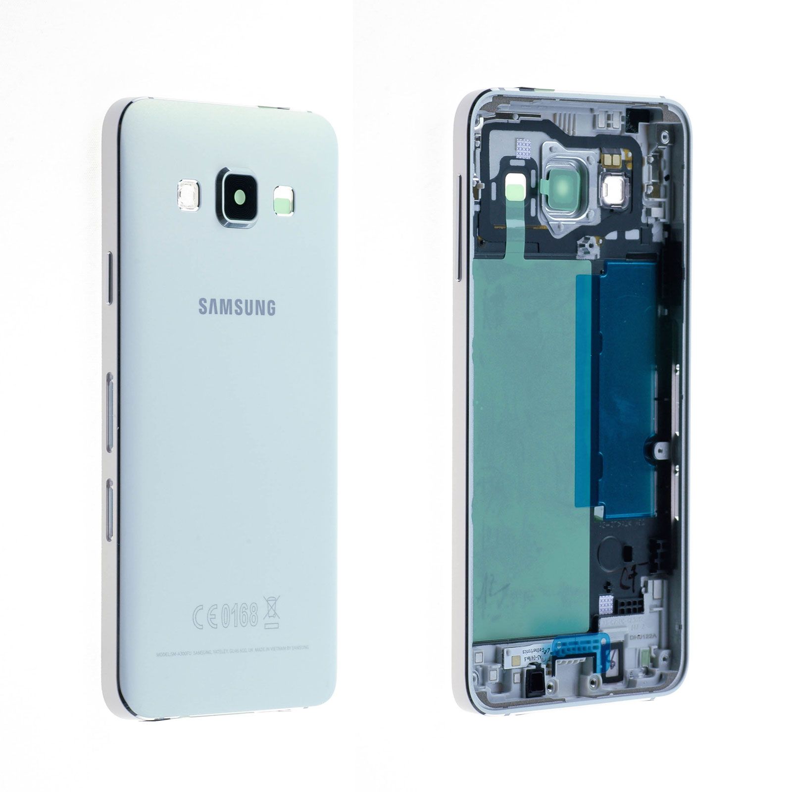 Châssis central Coque arrière Samsung Galaxy A3 (A300FU) Blanc Origine