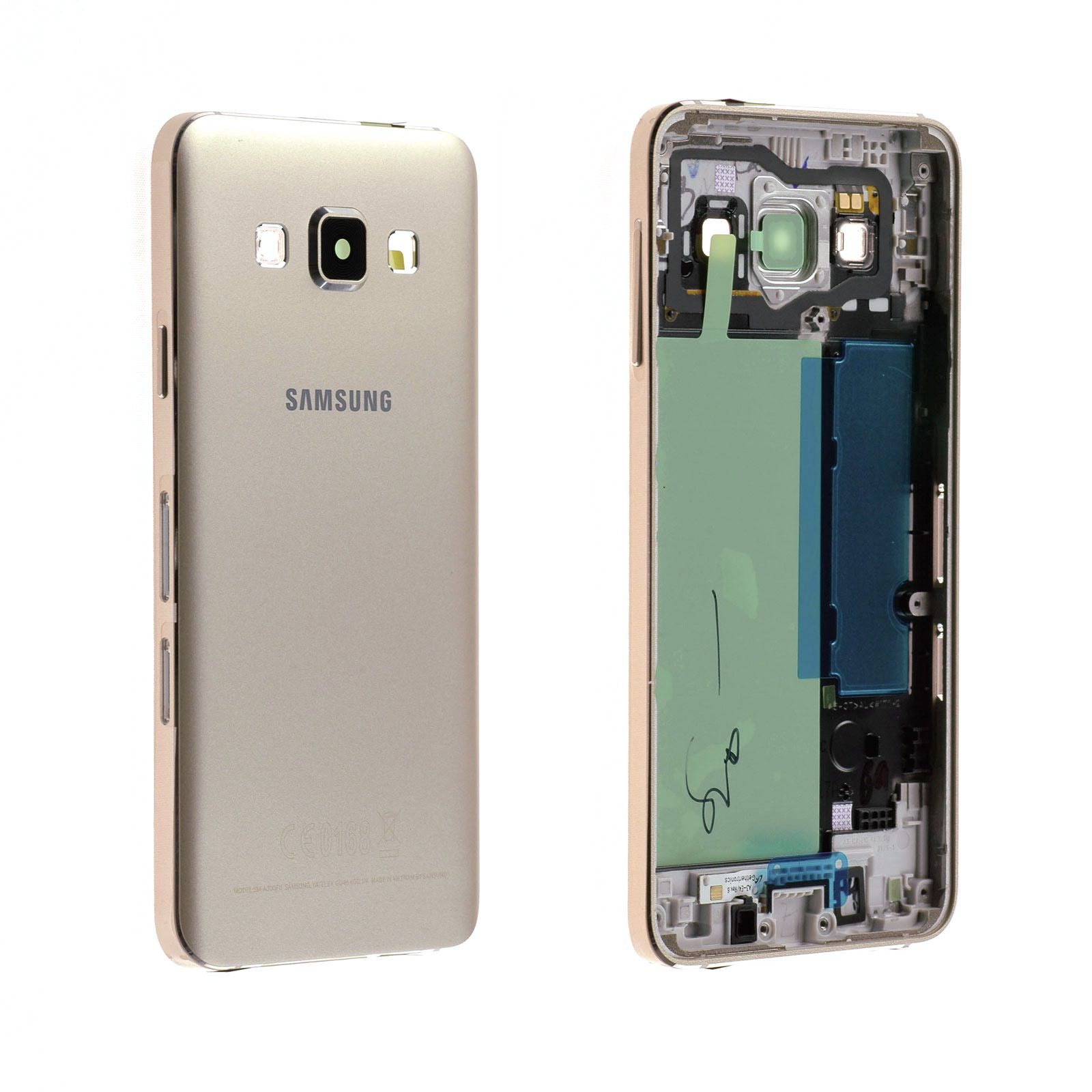 Châssis central Coque arrière Samsung Galaxy A3 (A300FU) Or Origine