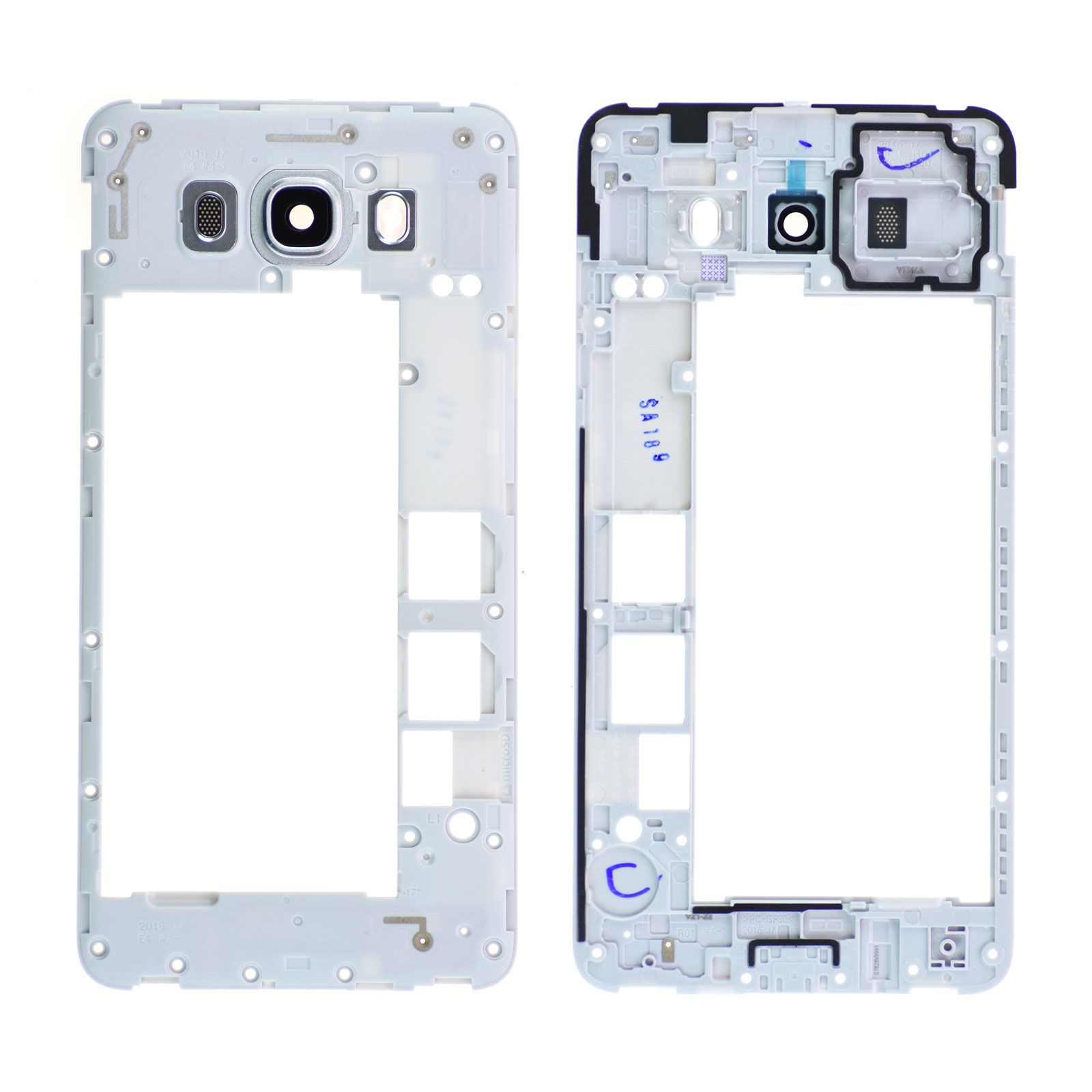 Châssis central (Double SIM) Samsung Galaxy J7 2016 (J710F) Blanc