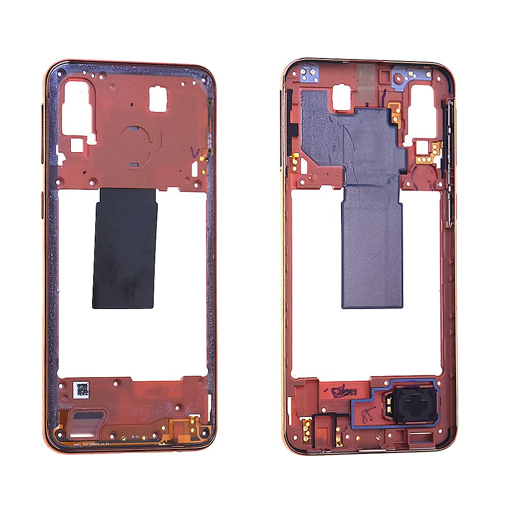Chassis central + Haut Parleur + Nappe Volume / Power Samsung Galaxy A40 (A405F) Occasion Grade ABC Mix Blanc (PIEC)