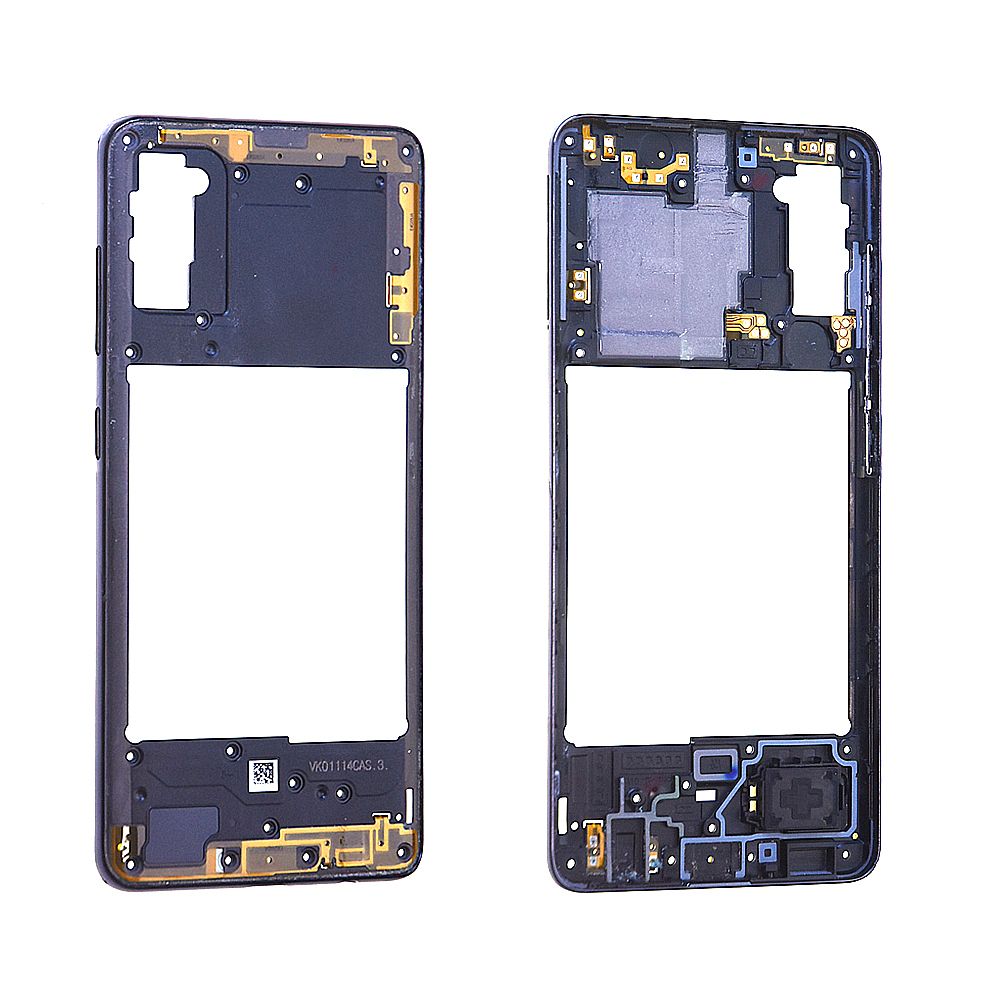 Chassis central + Haut Parleur + nappe volume Samsung Galaxy A41 (A415F) Noir occasion Grade ABC Mix (PIEC)