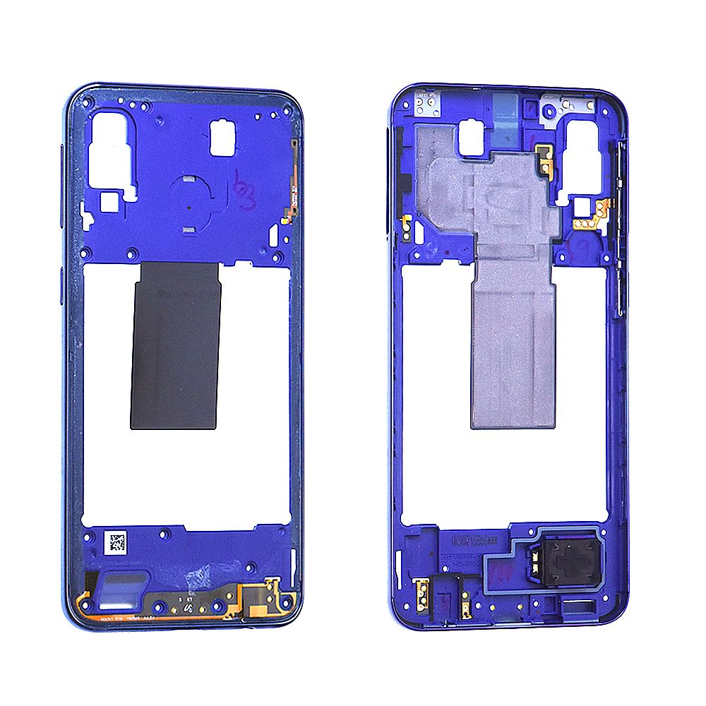 Chassis central + Haut Parleur Samsung Galaxy A40 (A405F) Occasion Grade ABC Mix Bleu (PIEC)