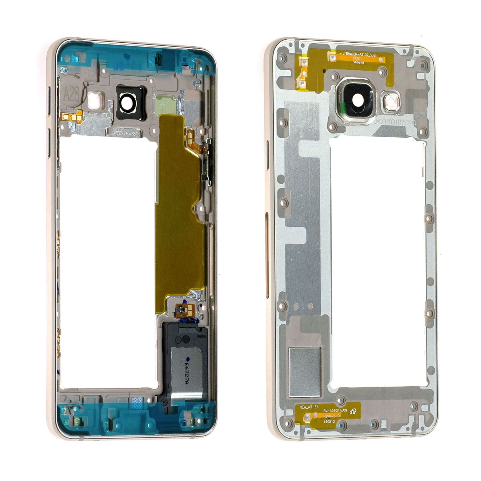 Châssis central Samsung Galaxy A3 2016 (A310F) Or Origine