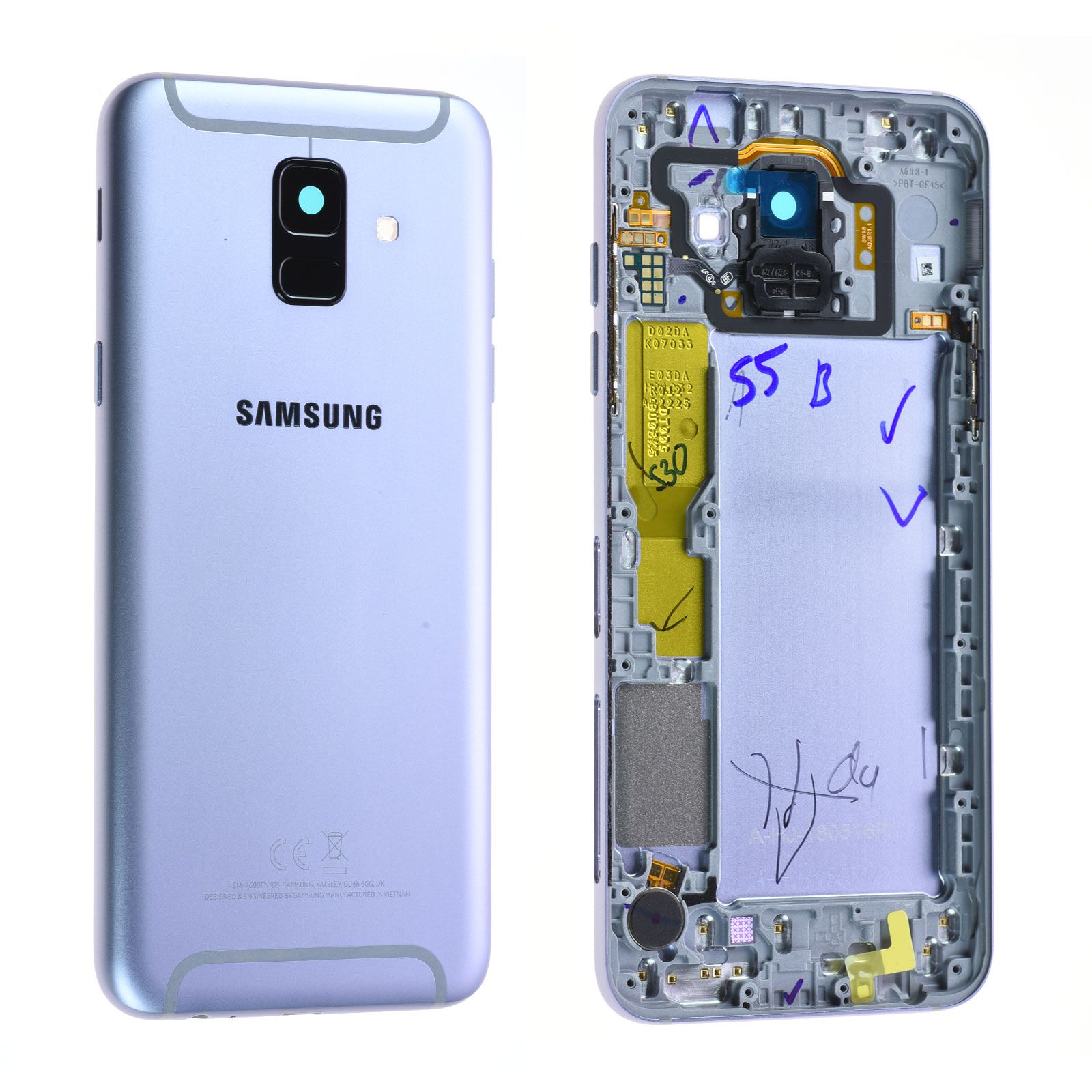 Coque arrière / Châssis Samsung Galaxy A6 2018 (A600F) Violet Origine
