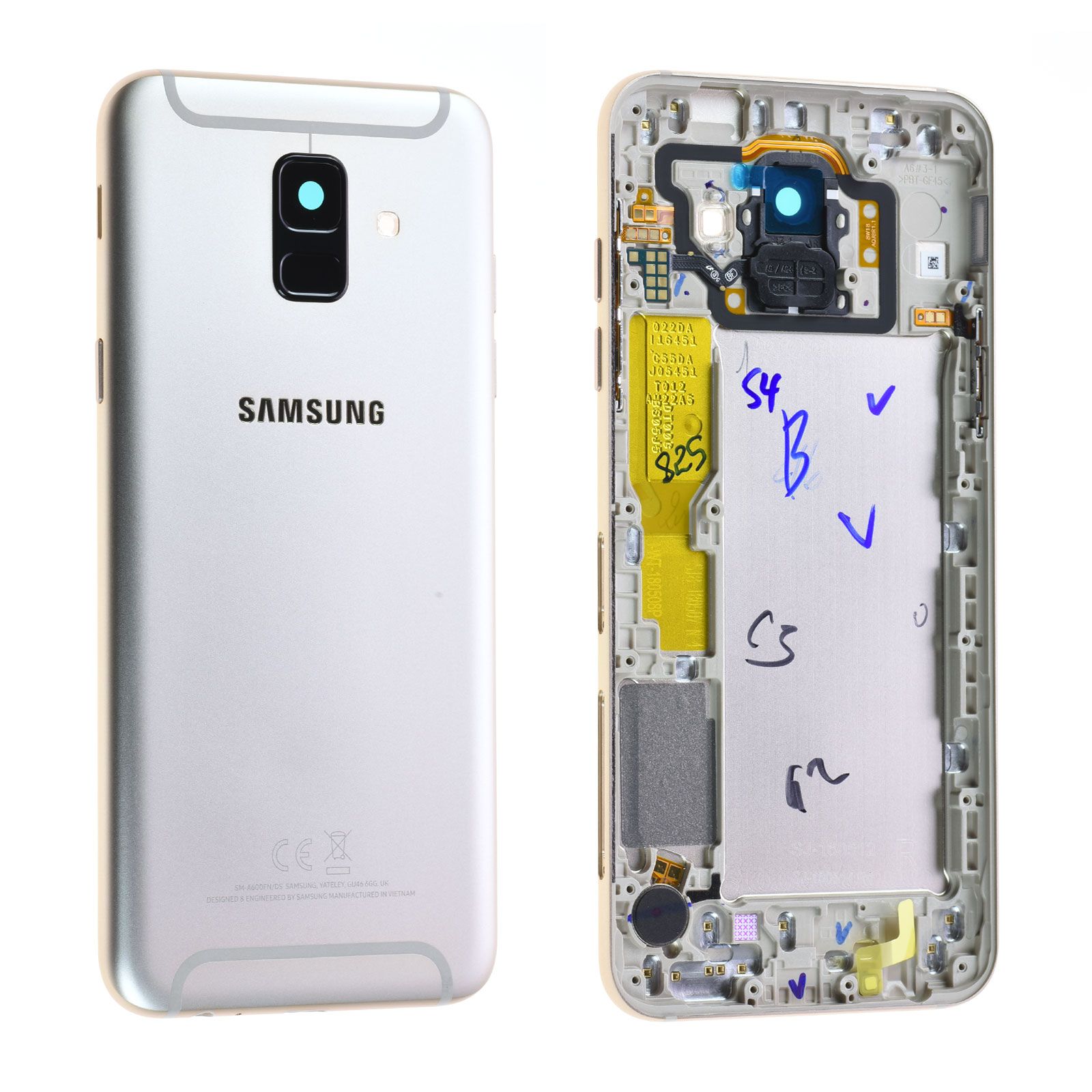 Coque arrière / Châssis Samsung Galaxy A6 2018 (A600F) Or Origine