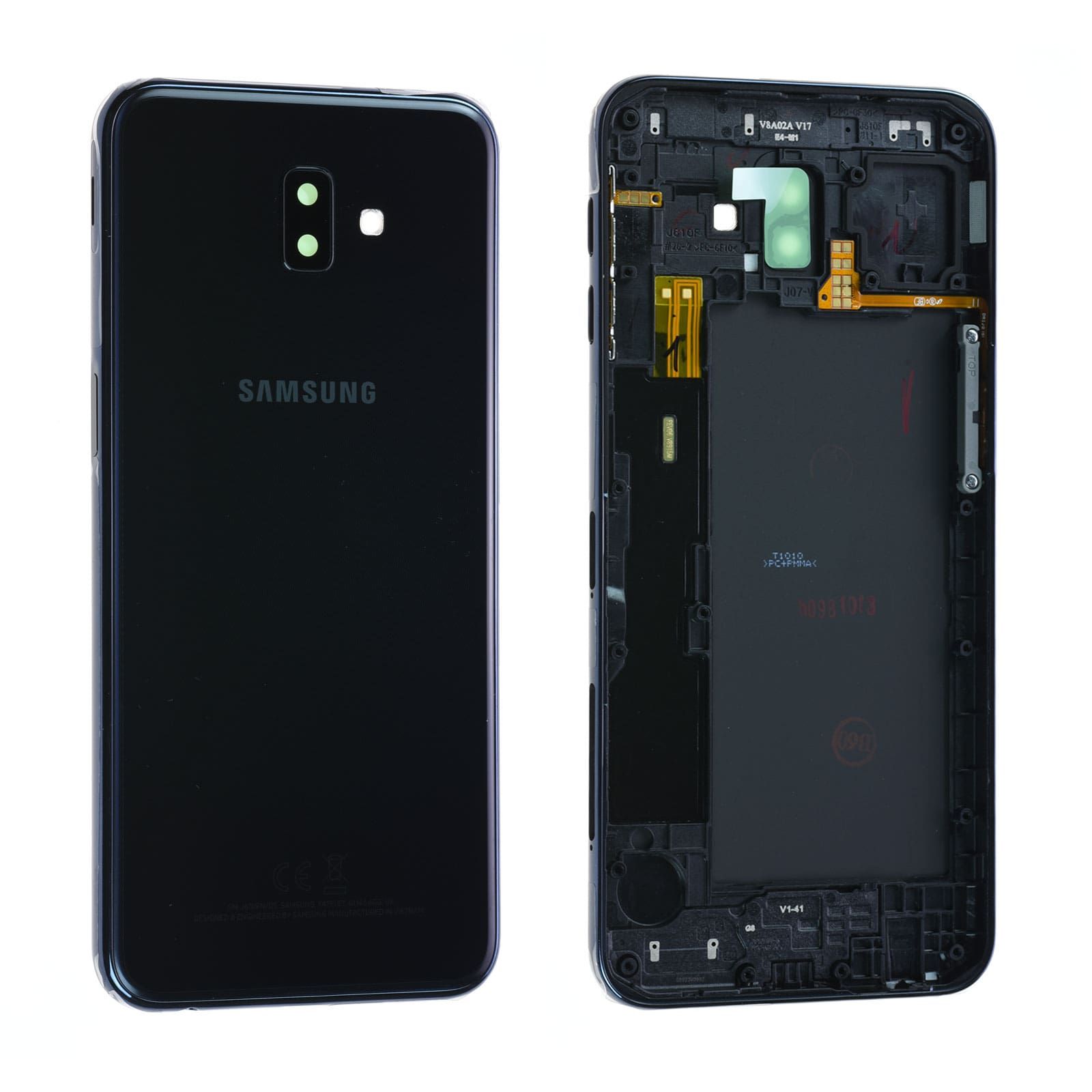 Coque arrière / Châssis Samsung Galaxy J6+ (J610F) Noir Origine