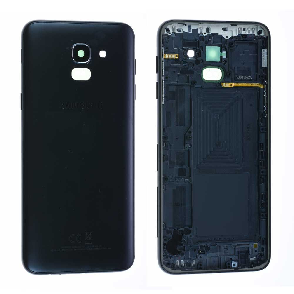 Coque arrière / Châssis Samsung Galaxy J6 2018 (J600F) Noir Origine