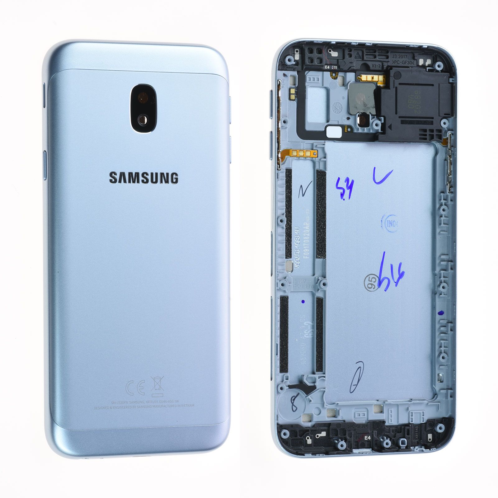 Coque arrière / Châssis Samsung Galaxy J3 2017 (J330F) Bleu