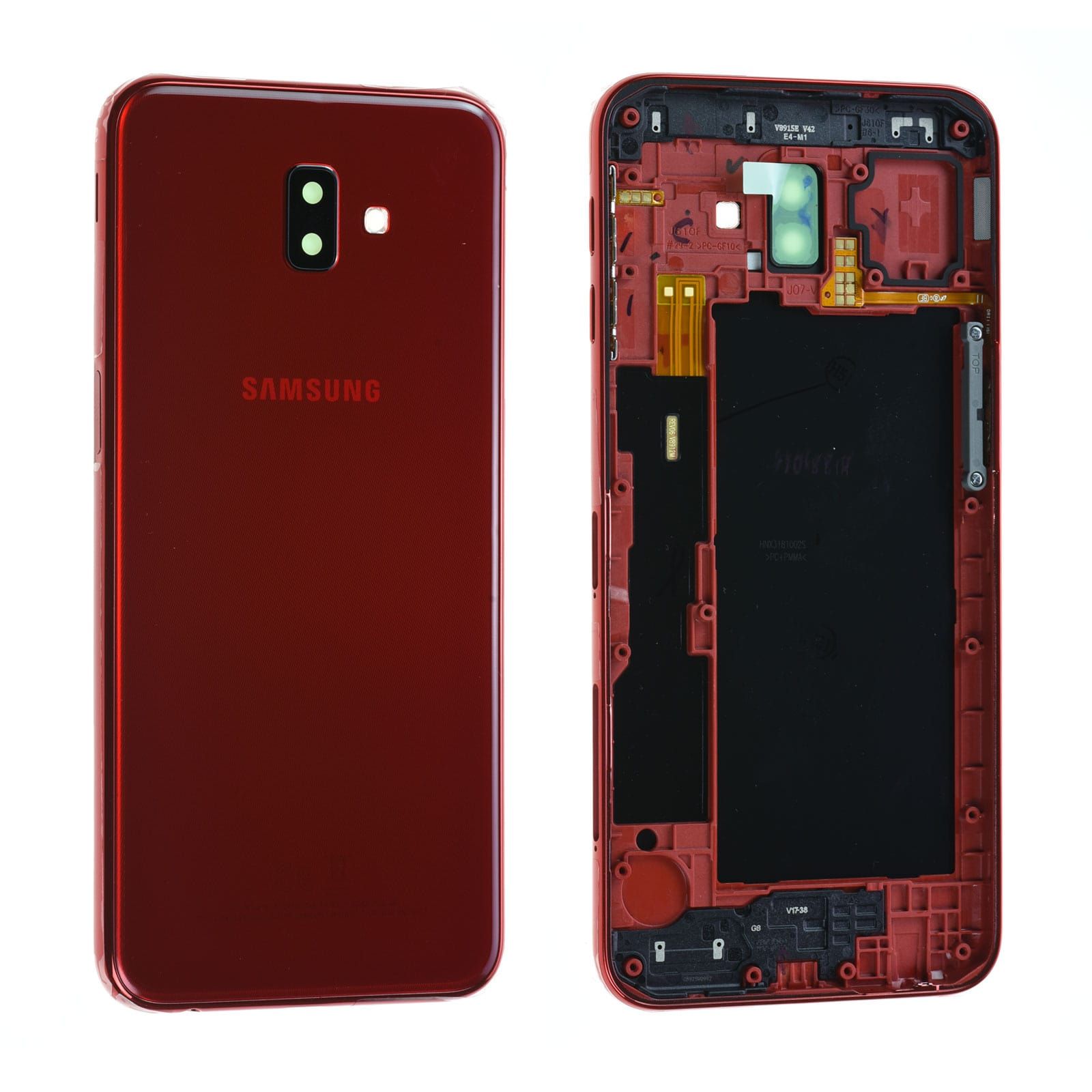 Coque arrière / Châssis Samsung Galaxy J6+ (J610F) Rouge Origine