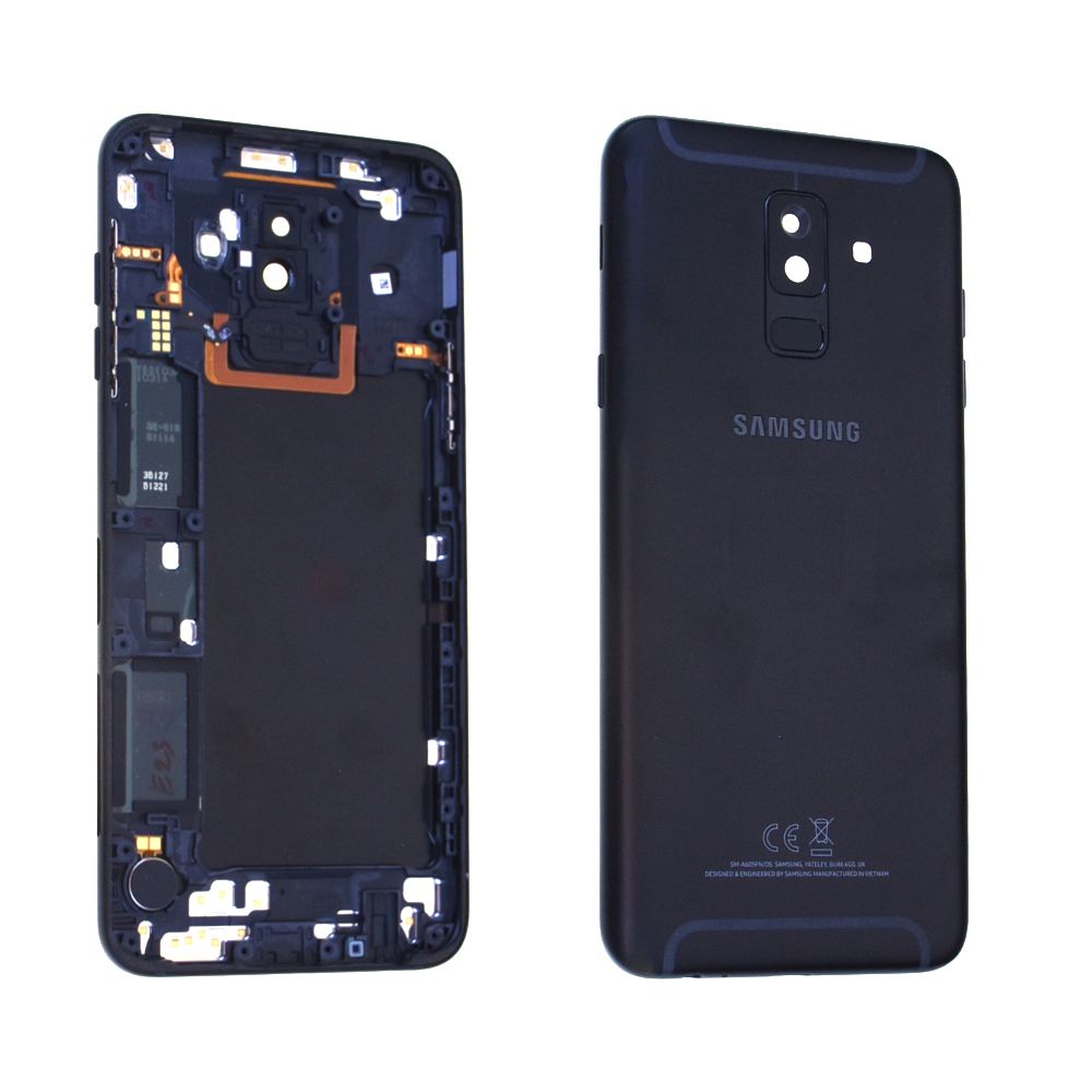 Coque arrière Samsung Galaxy A6+ 2018 (A605F) GH82-16428A Noir Origine