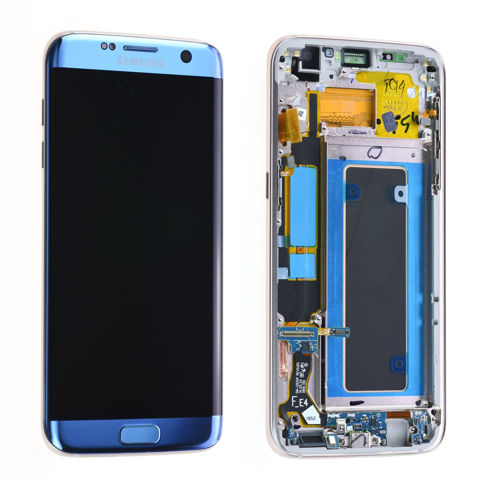 Écran Samsung Galaxy S7 Edge (G935F) Bleu + Châssis Origine
