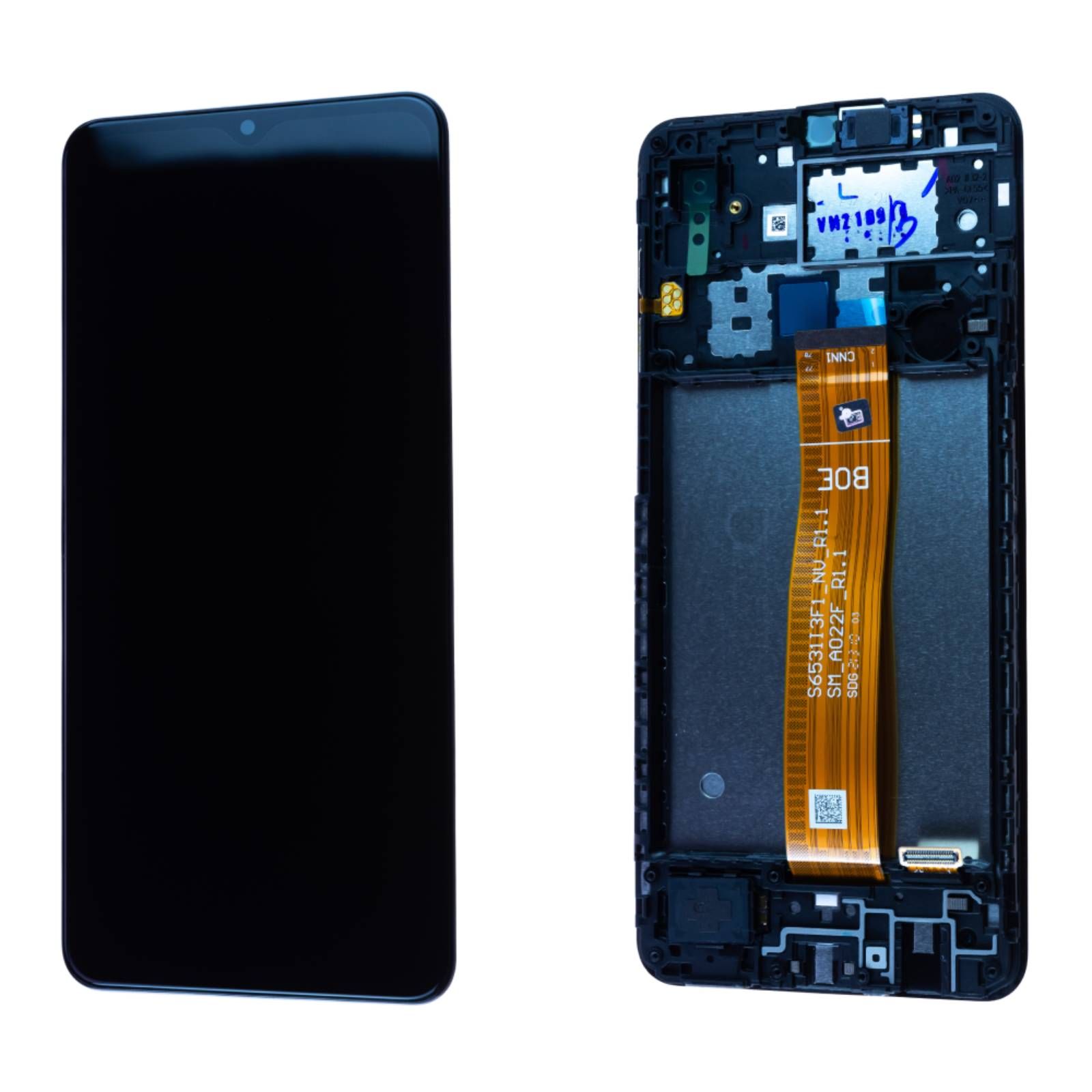 Écran Samsung Galaxy A02 2021 (A022F) Noir + Châssis Origine