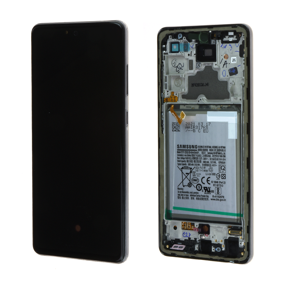 Écran Samsung Galaxy A72 4G (A725F) / A72 5G (A726B) Noir + Châssis + Batterie Origine