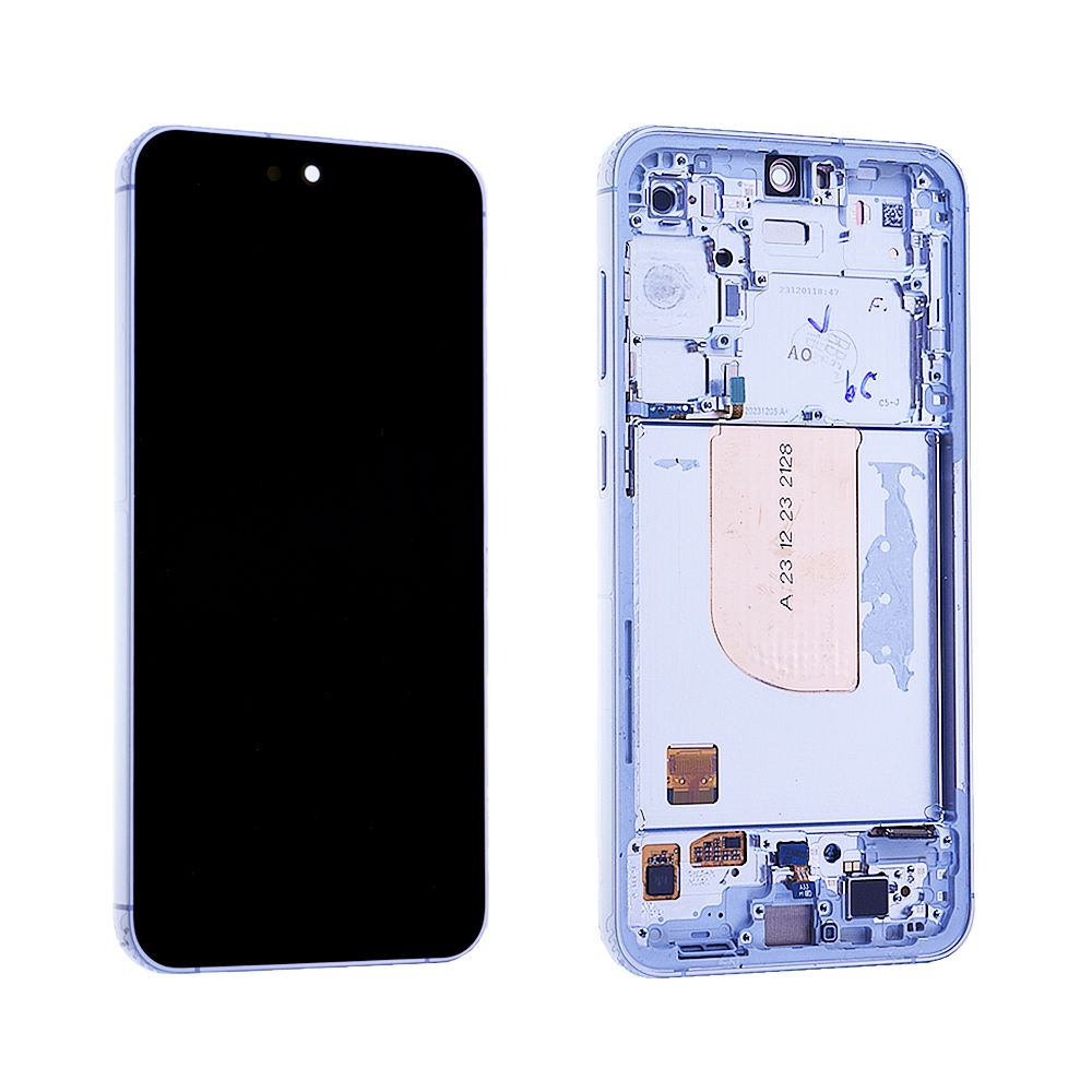 Écran Samsung Galaxy S23 FE (S711B) Argent + Châssis Origine démonté (PIEC)