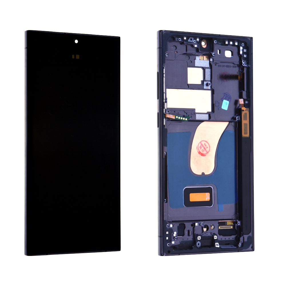 Écran Samsung Galaxy S23 Ultra 5G (S918B) (Soft OLED) IC Original Optimum Noir + Châssis