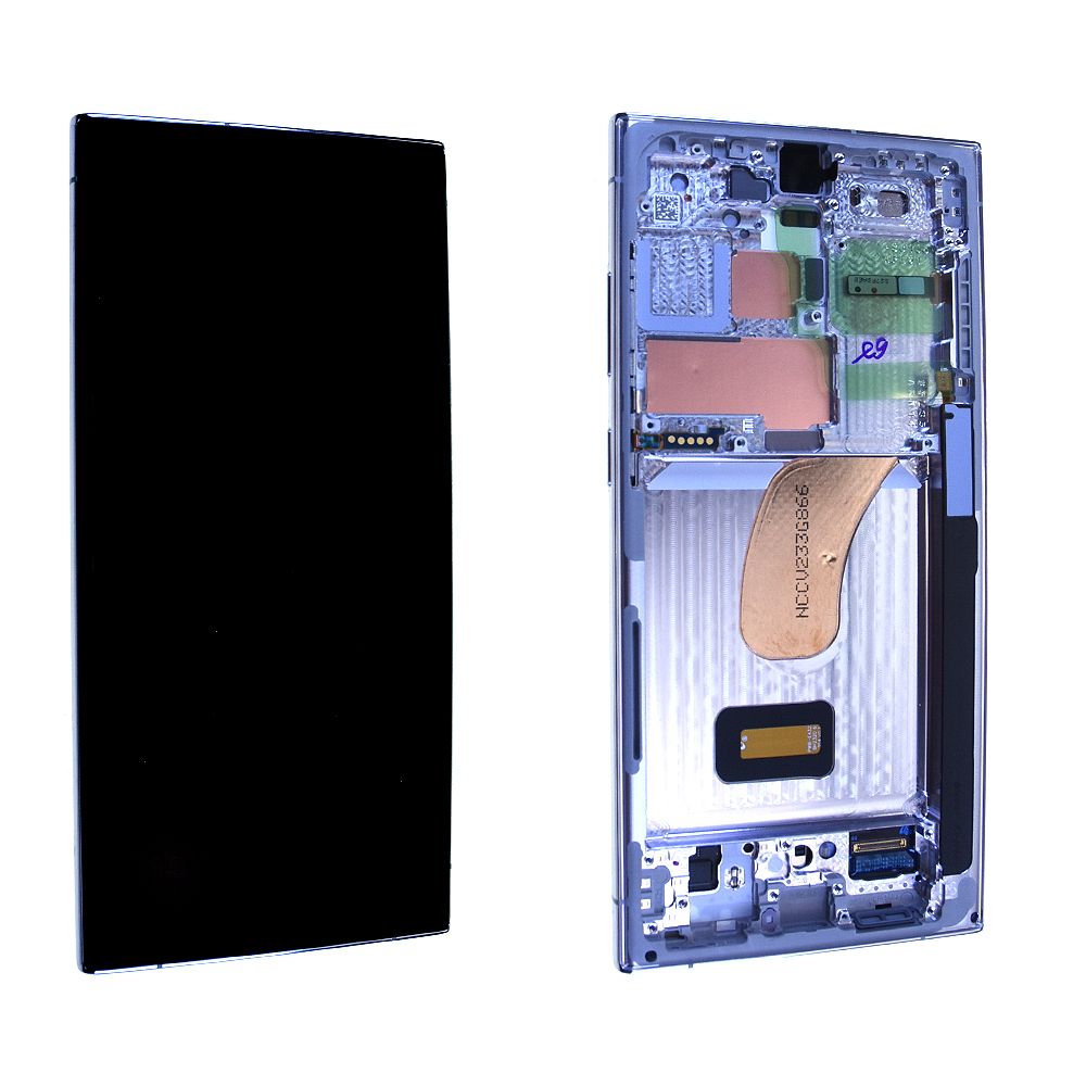 Écran Samsung Galaxy S23 Ultra (S918B) Bleu + Châssis Origine