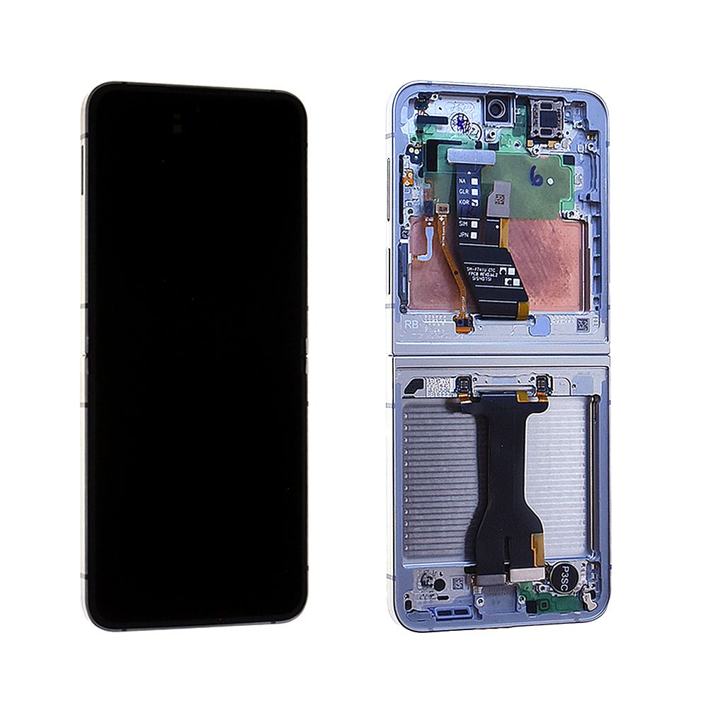Écran Samsung Galaxy Z Flip7 FE 5G (F761B) Blanc + Châssis Origine GH82-37734B