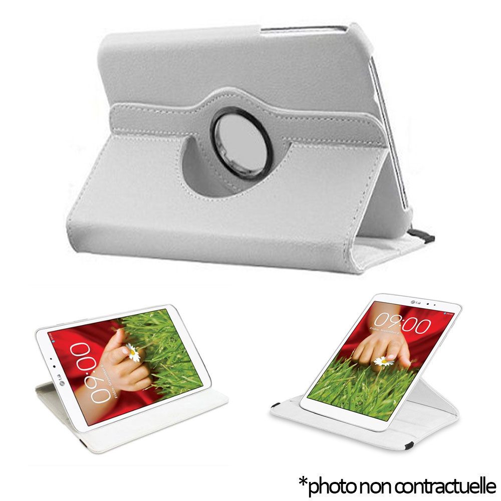 Étui Rotatif Samsung Galaxy Note 10.1 (N8000) Blanc