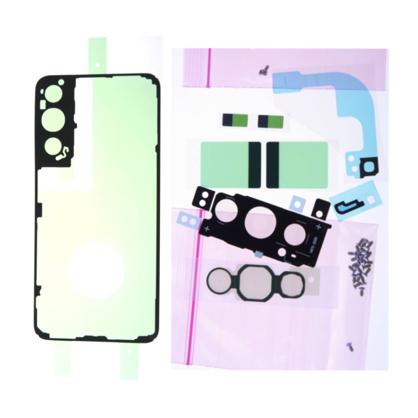 Kit adhésif + Vis Samsung Galaxy S22 (S901B) GH82-27496A Origine