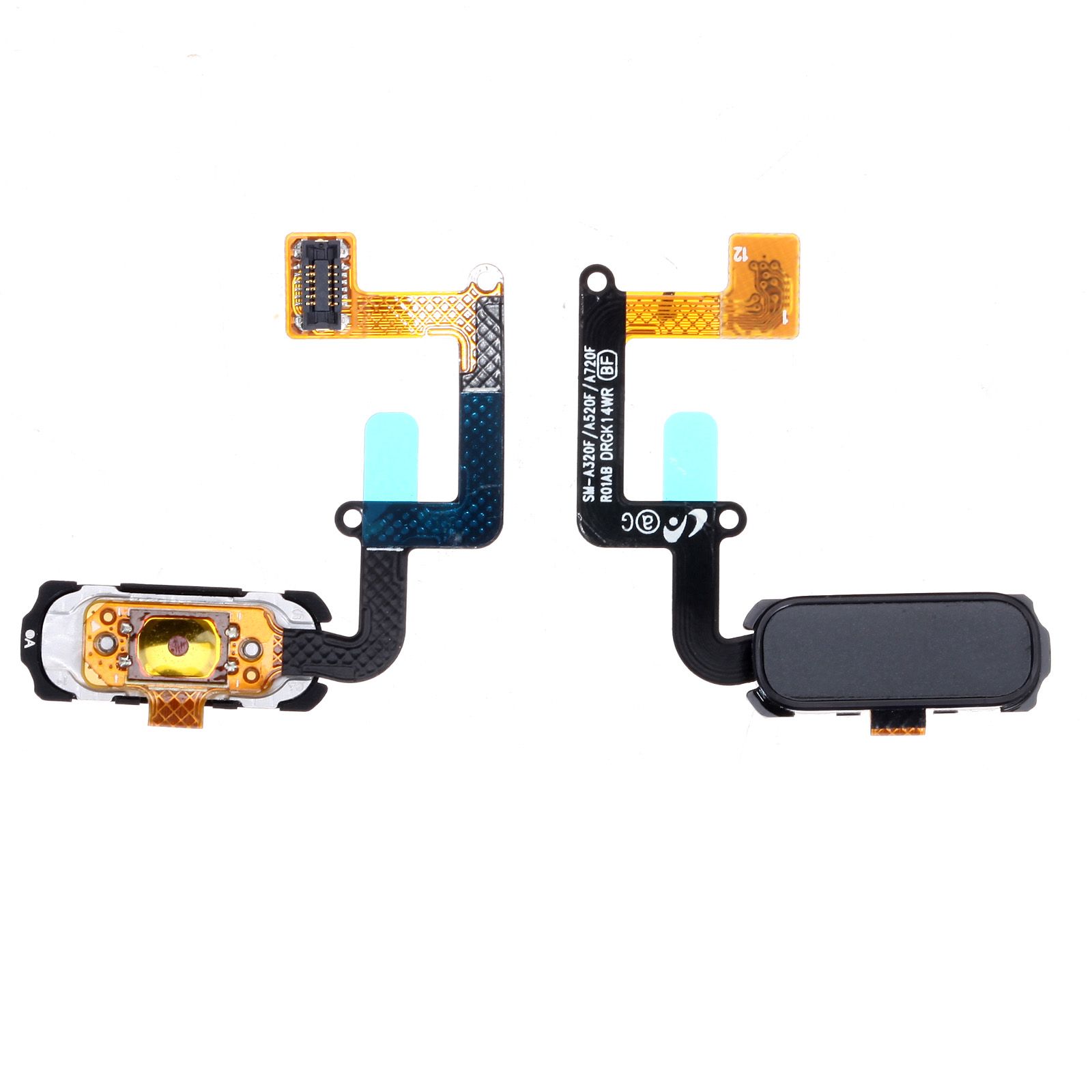 Nappe / Bouton HOME Samsung Galaxy A3 2017 (A320F) / A5 2017 (A520F) / A7 2017 (A720F) Noir