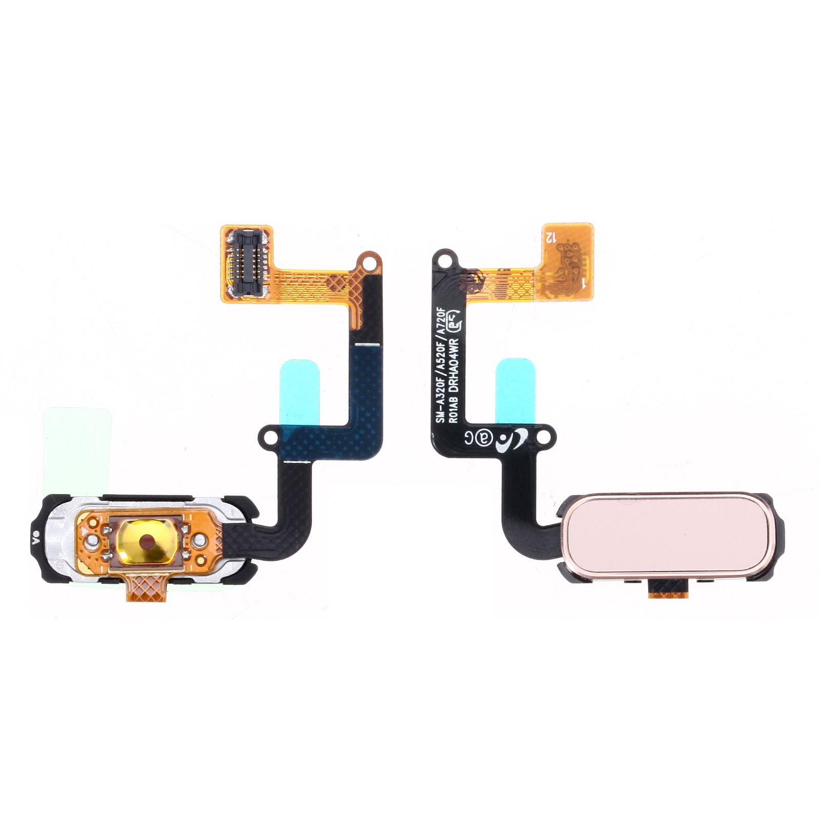 Nappe / Bouton HOME Samsung Galaxy A3 2017 (A320F) / A5 2017 (A520F) / A7 2017 (A720F) Rose