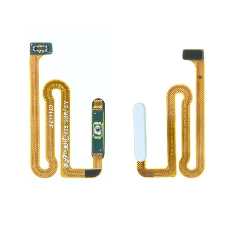 Nappe Power + Lecteur d'Empreintes Samsung Galaxy A12 2020 (A125F) / A12 (A127F) Blanc