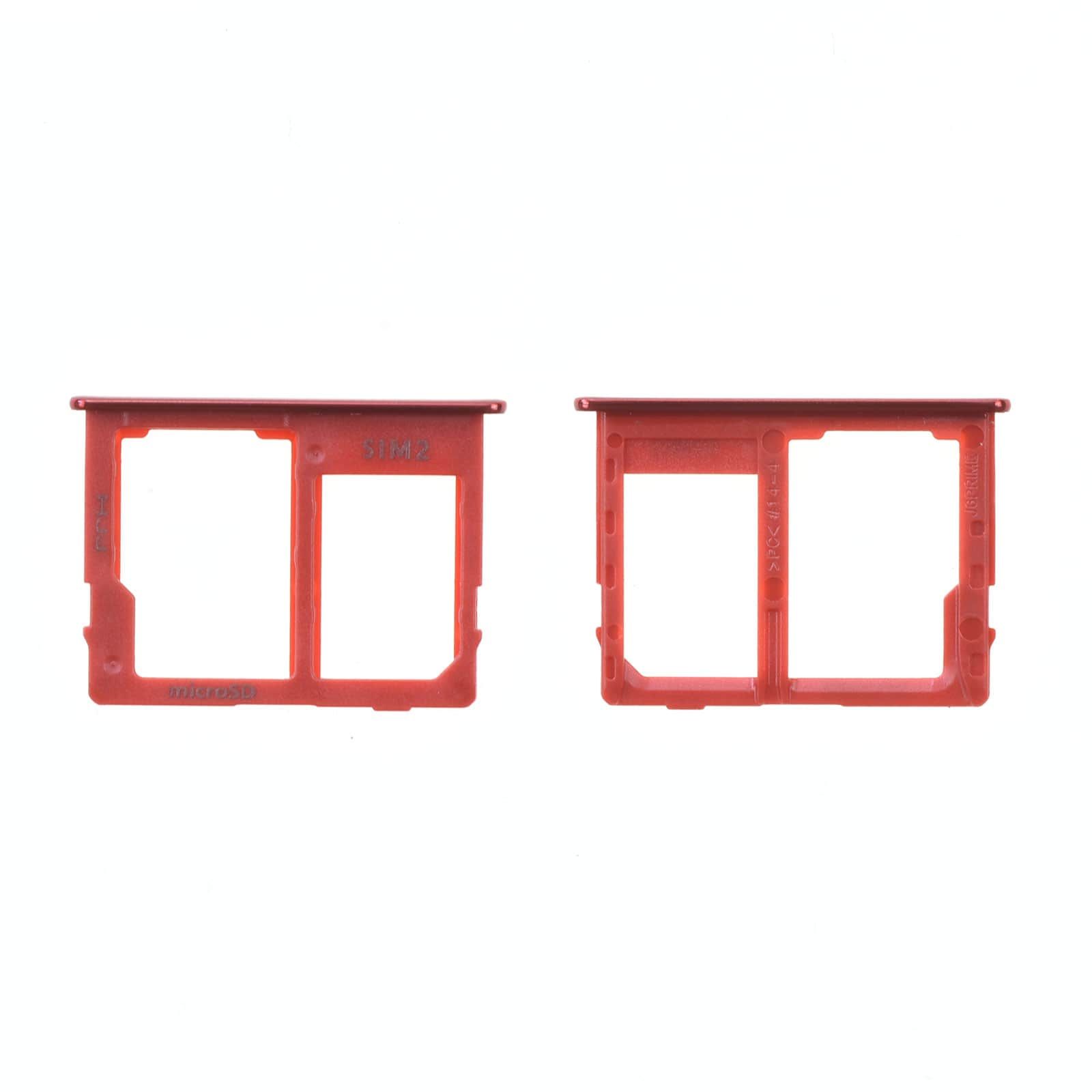 Tiroir SD / SIM 2 Samsung Galaxy J4+ (J415F) / J6+ (J610F) Rouge Origine