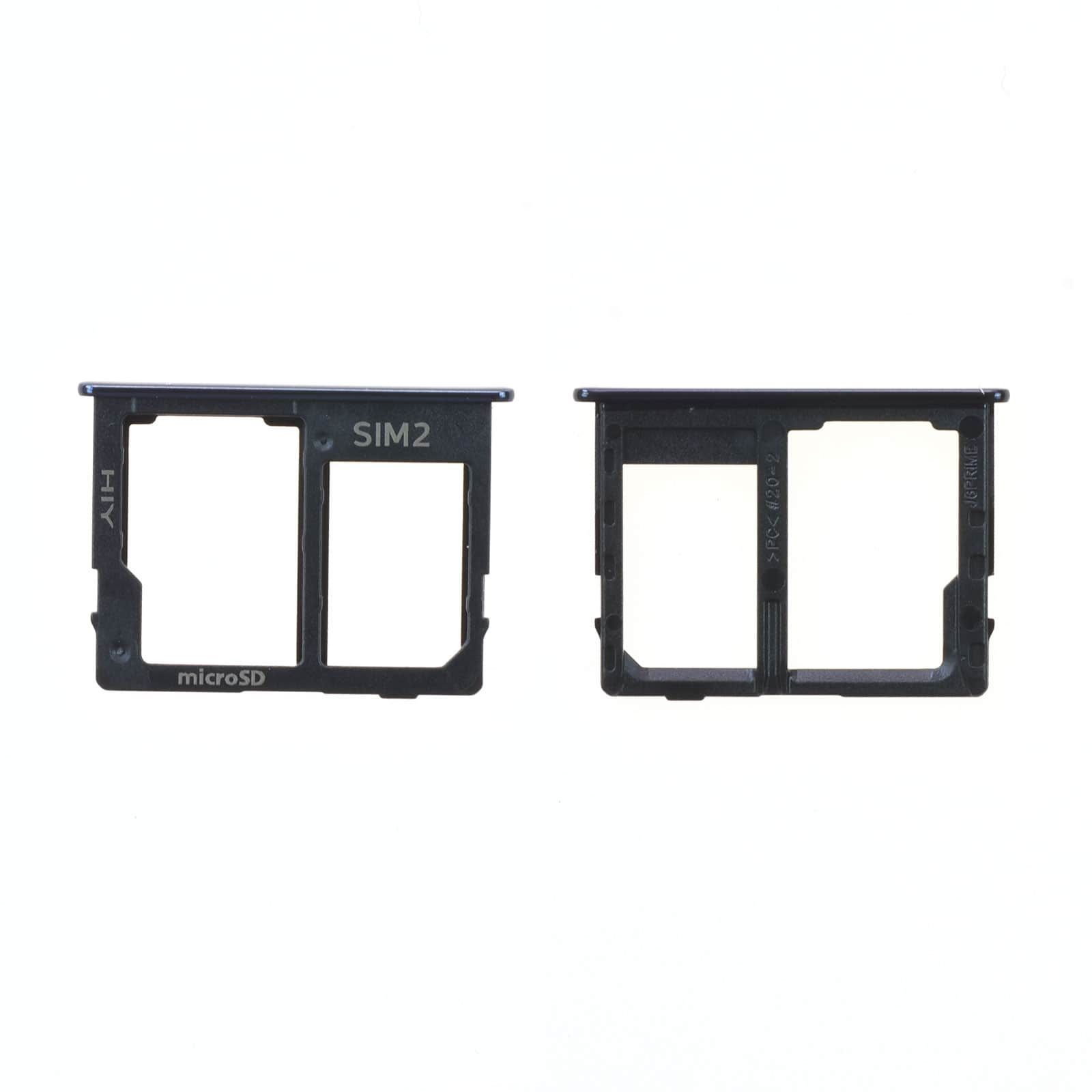 Tiroir SD / SIM 2 Samsung Galaxy J4+ (J415F) / J6+ (J610F) Noir Origine