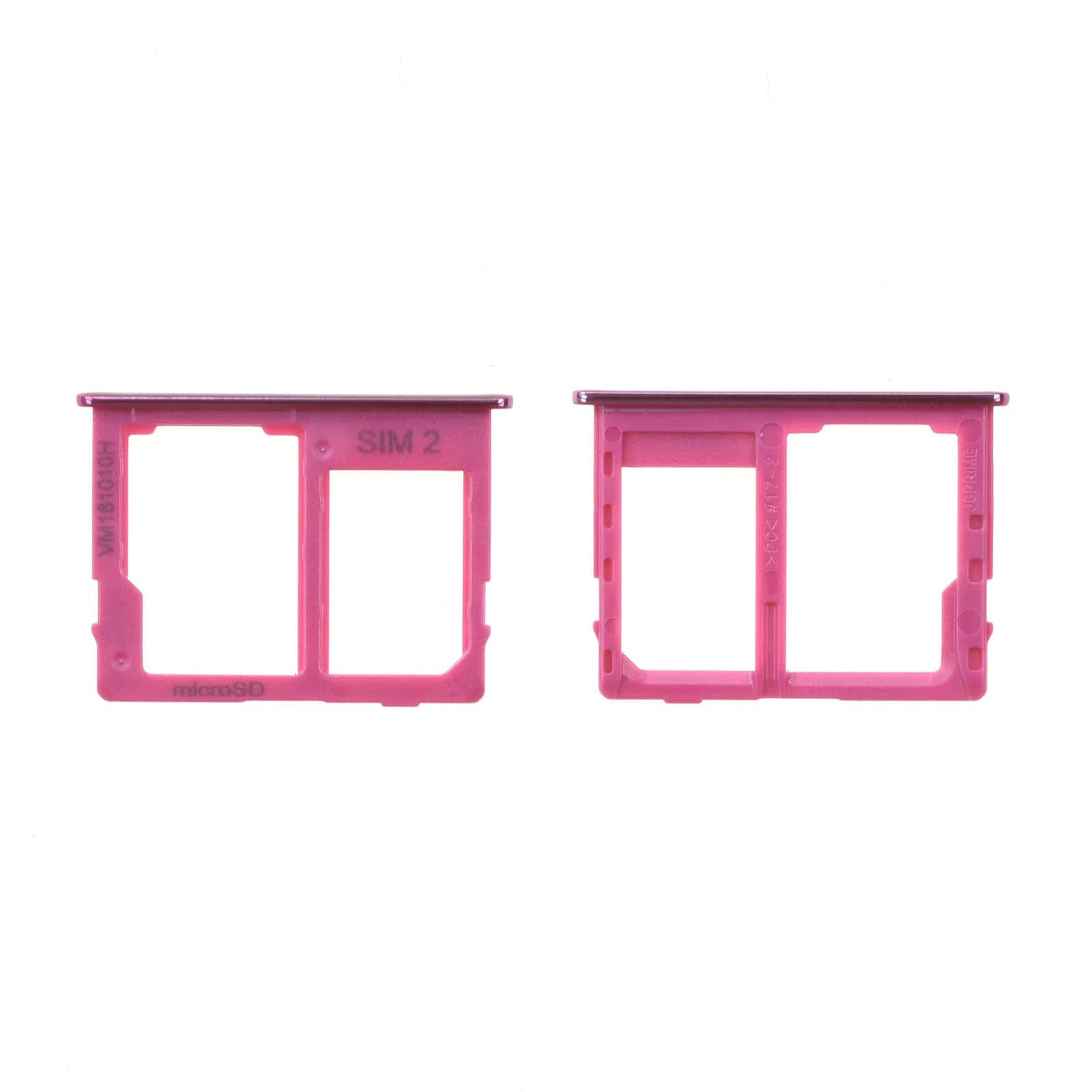 Tiroir SD / SIM 2 Samsung Galaxy J4+ (J415F) / J6+ (J610F) Rose Origine