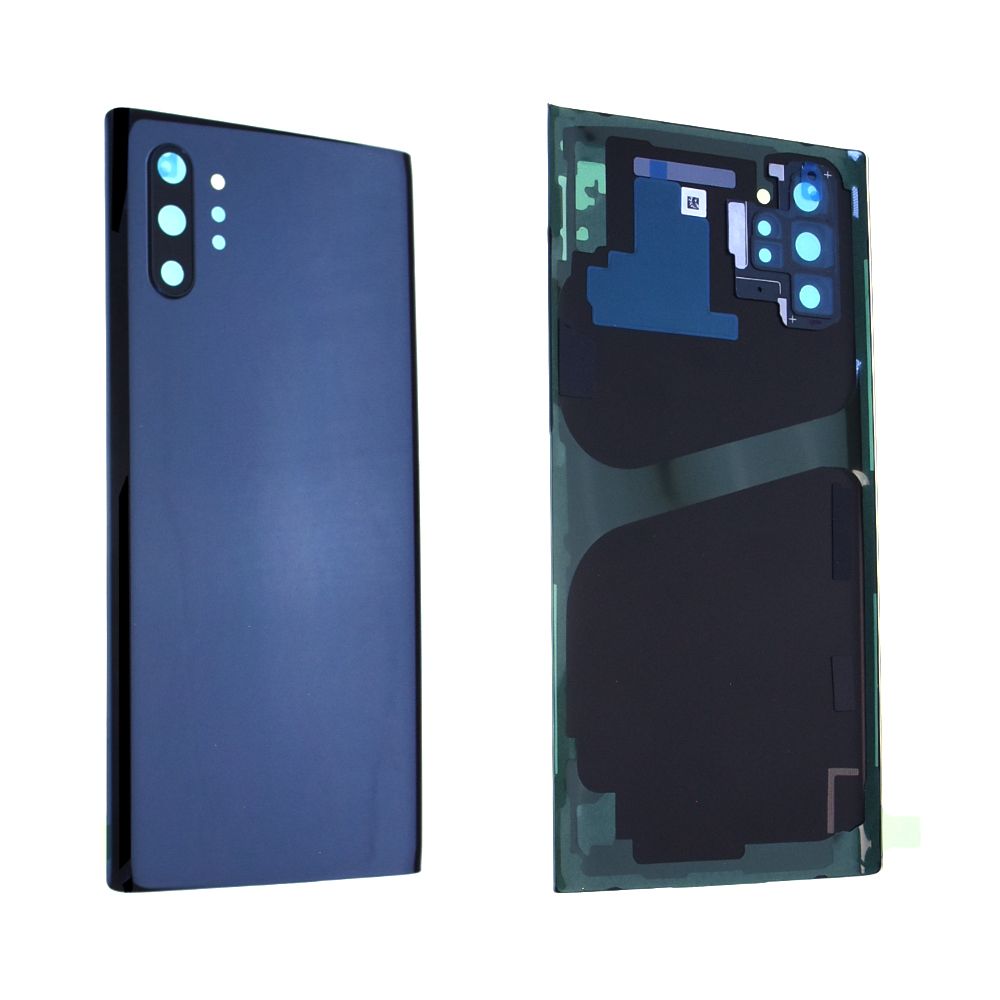 Vitre arrière avec vitre cache caméra sans logo Samsung Galaxy Note 10+ (N975F) / 5G Noir Aura