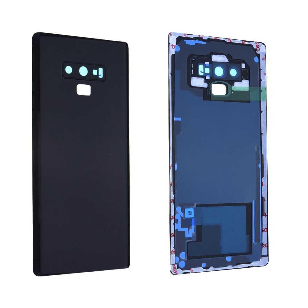 Vitre arrière avec vitre cache caméra sans logo Samsung Galaxy Note 9 (N960F) Noir Midnight