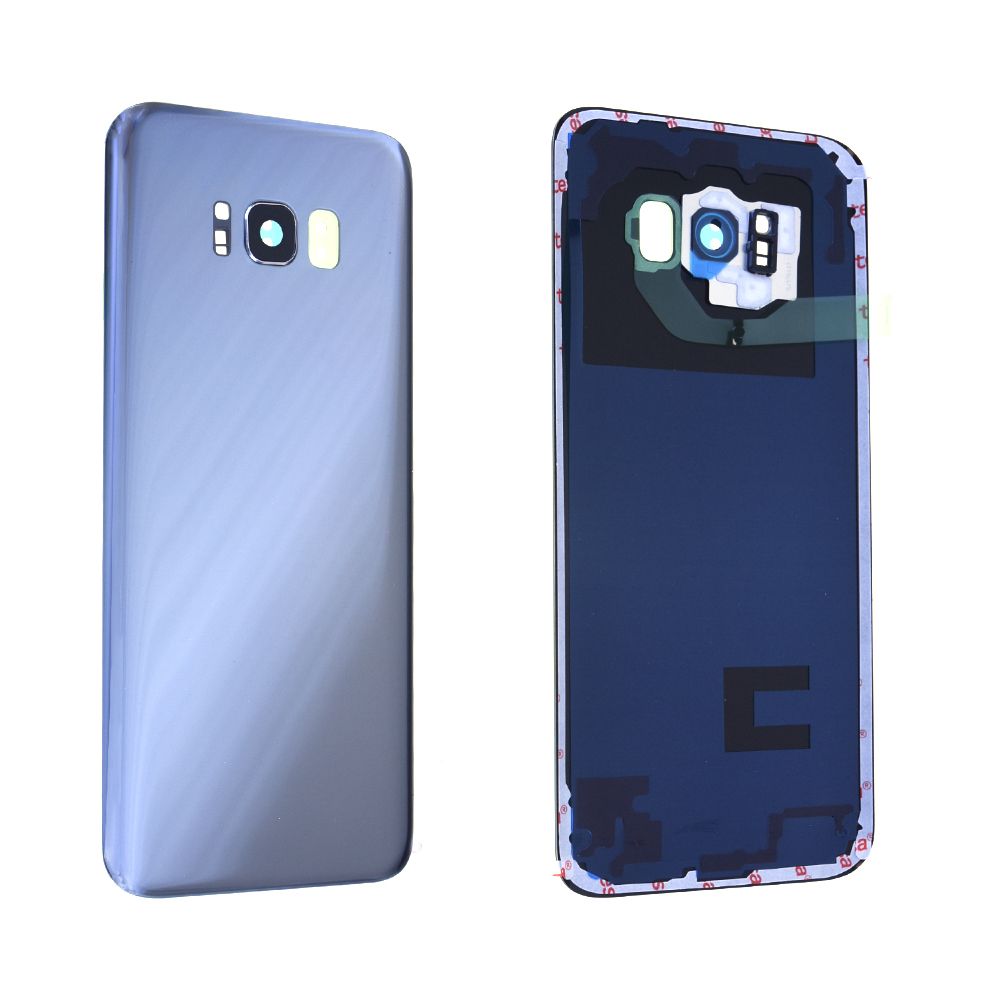 Vitre arrière avec vitre cache caméra sans logo Samsung Galaxy S8+ (G955F) Argent