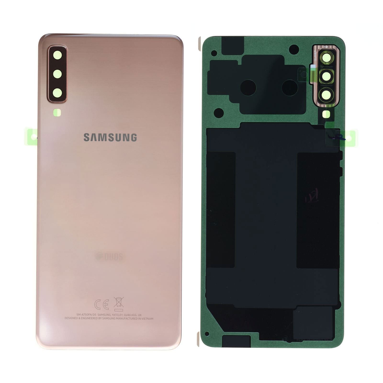 Vitre arrière (Duos) Samsung Galaxy A7 2018 (A750F) Or Origine